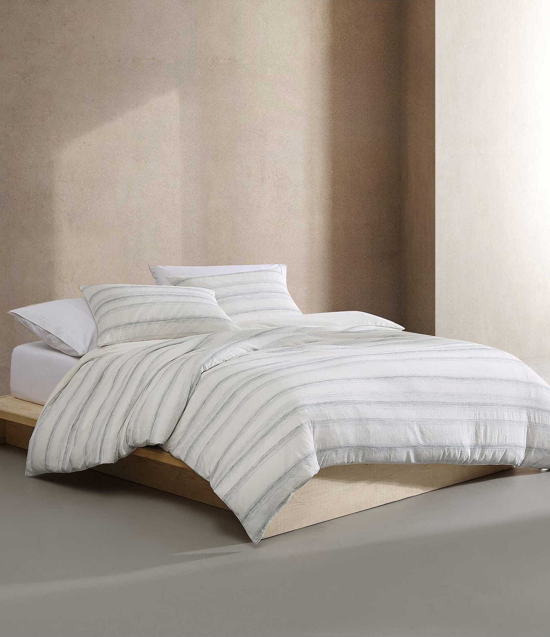 Calvin Klein Strie Stripe Cotton Yarn Dye Comforter Mini Set