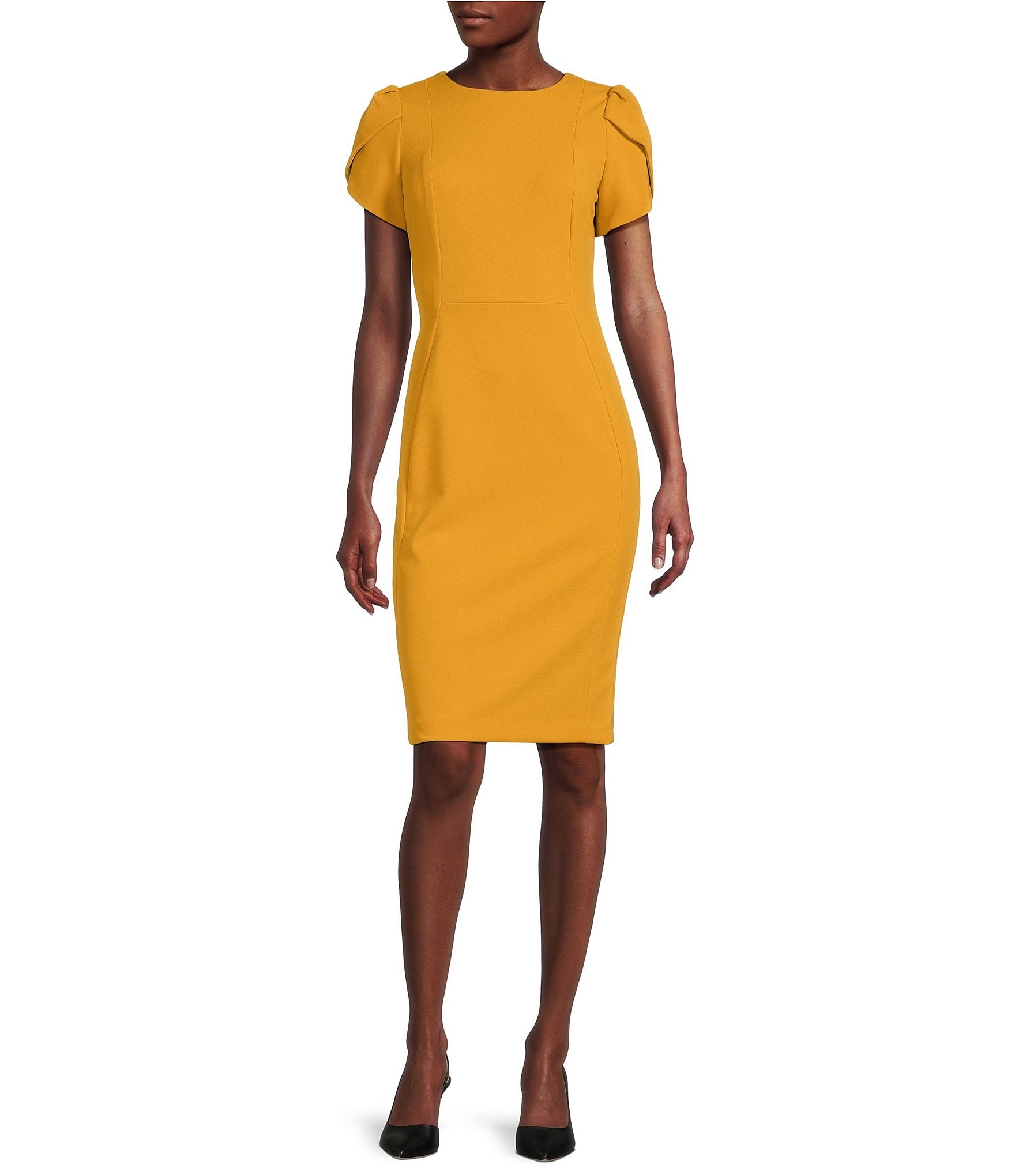 Calvin Klein Women's Short Sleeve Sheath Dress
