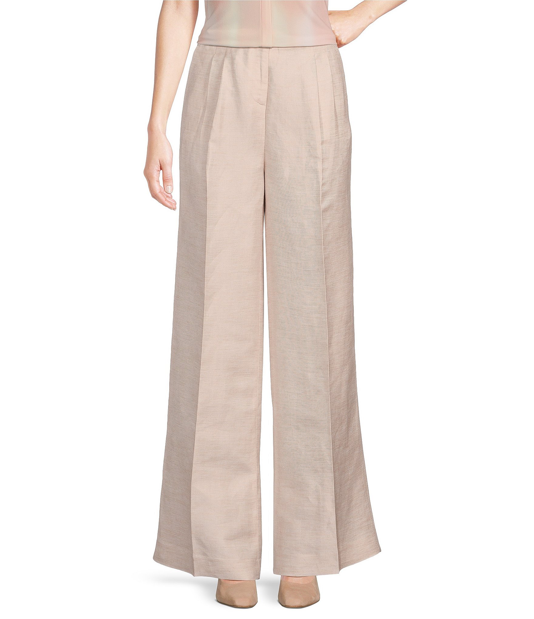 Calvin Klein Twill Side Pocket Coordinating Wide Leg Pants | Dillard's