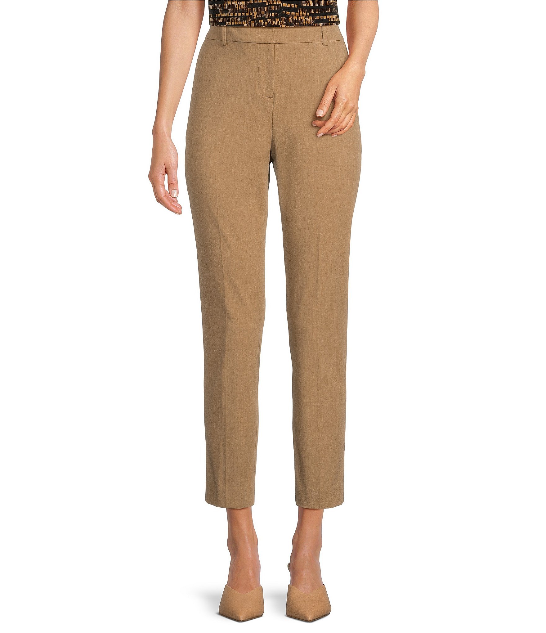 Calvin Klein Woven Lux Flat Front Slim Fit Coordinating Pants | Dillard's