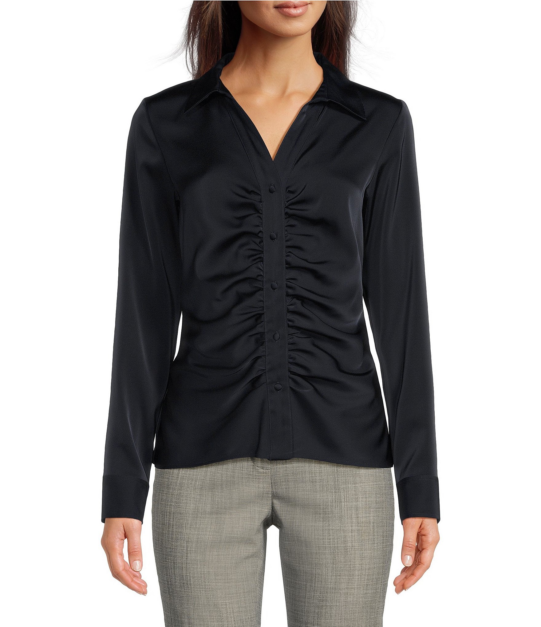 Calvin klein long sleeve blouse on sale