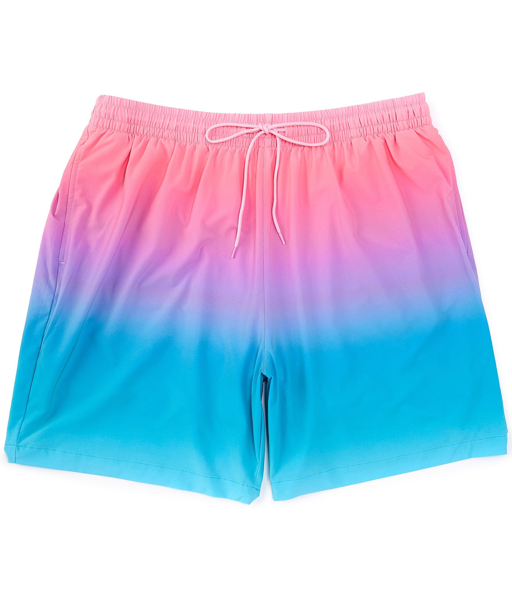 Caribbean Big & Tall Ombre 6#double; And 9#double; Inseam Swim Trunks