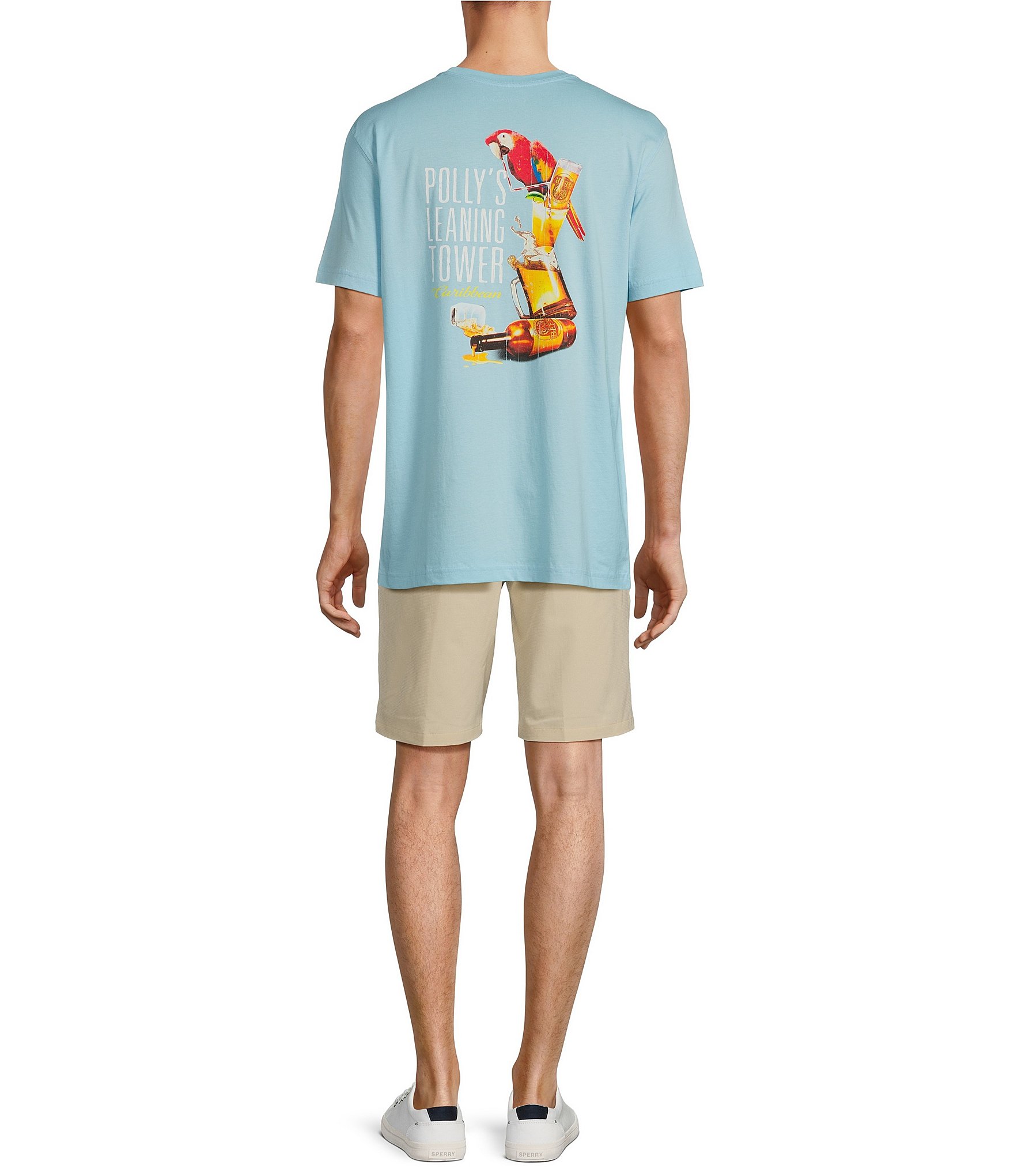 Caribbean Big & Tall Party Parrot Short Sleeve Graphic T-Shirt