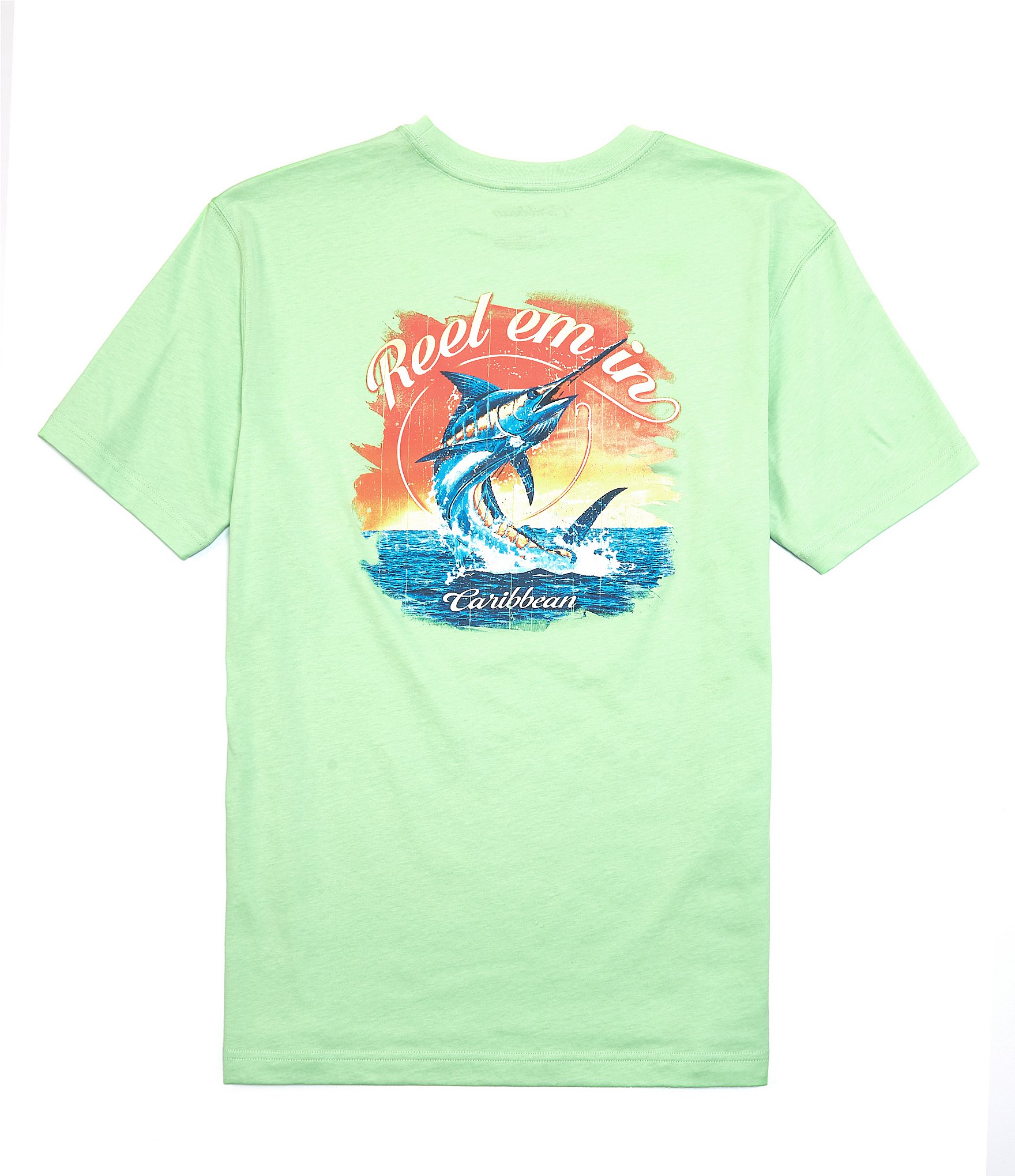 Caribbean Big & Tall Reel 'Em In Short-Sleeve Graphic Tee | Dillard's