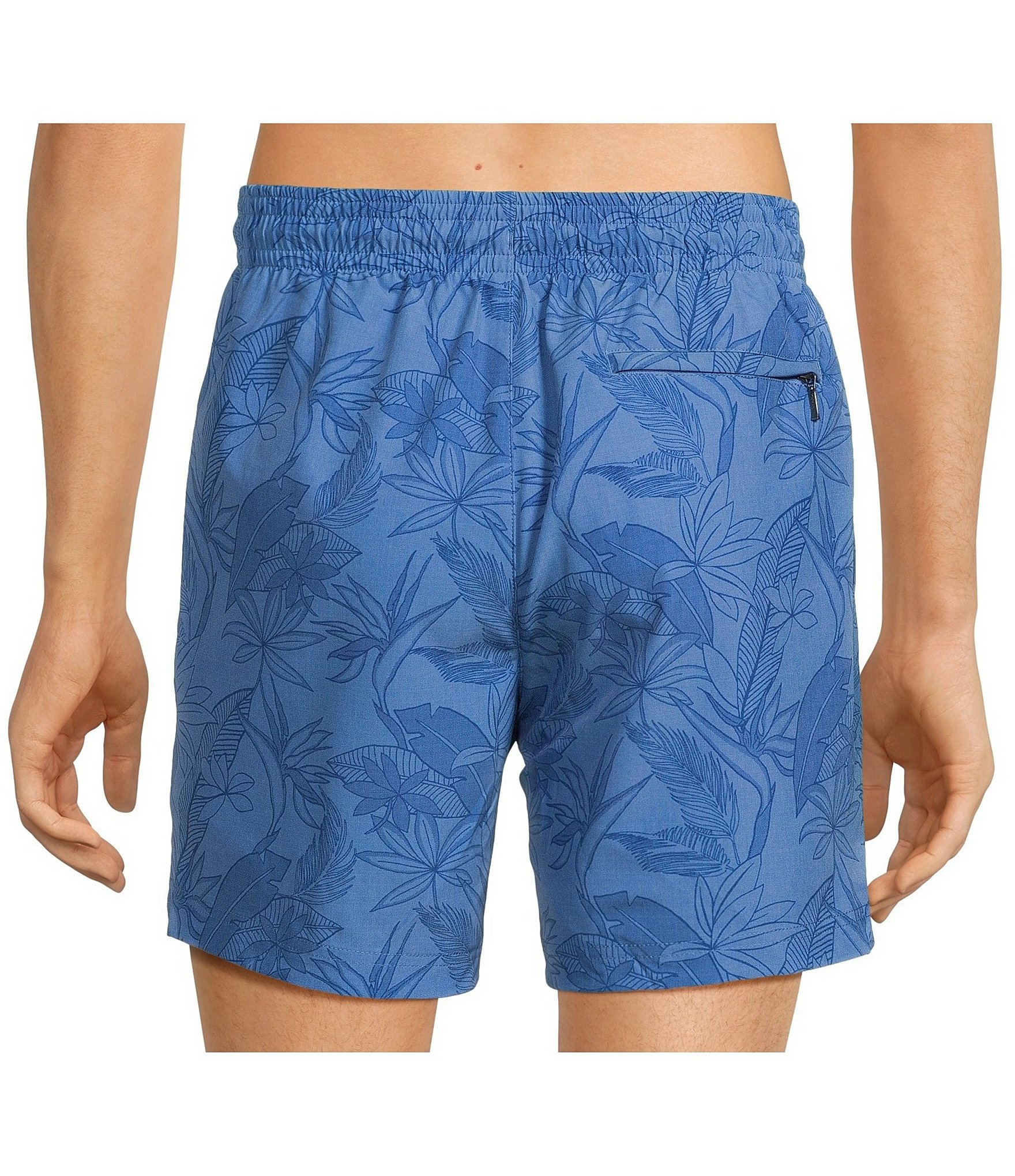 Caribbean Bird Of Paradise 6#double; Inseam Swim Trunks