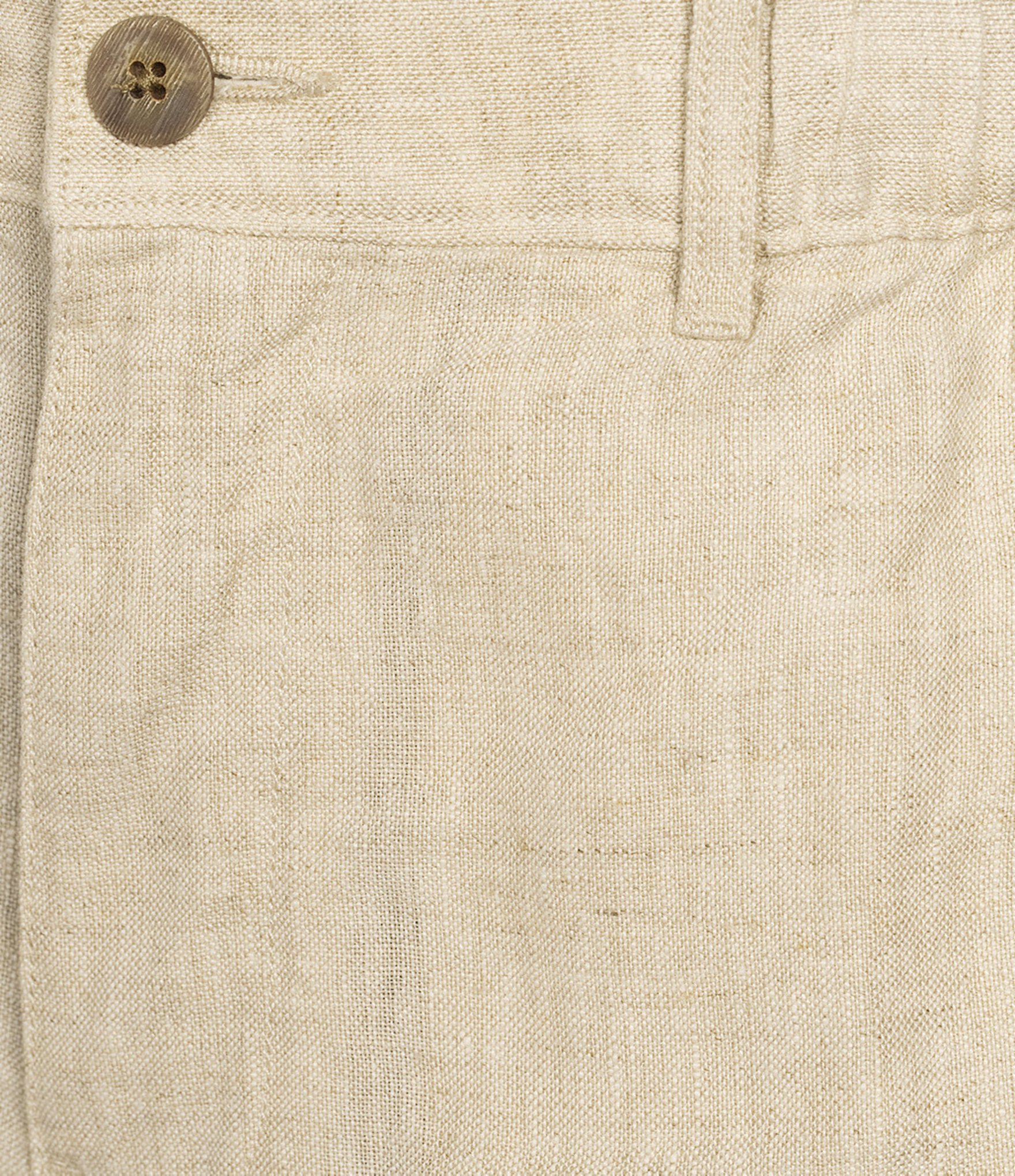 Caribbean Flat Front Linen 9#double; Inseam Shorts