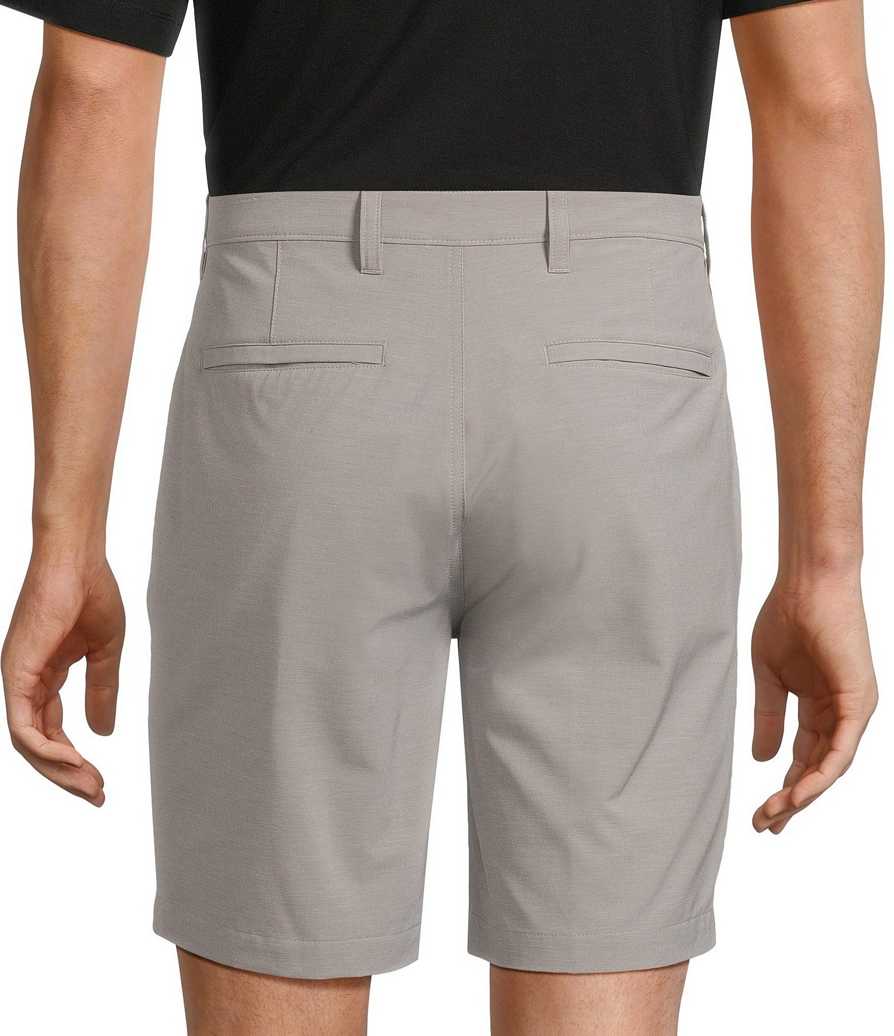 Caribbean Isle Breeze Flat Front Performance Stretch 8#double; Inseam Shorts