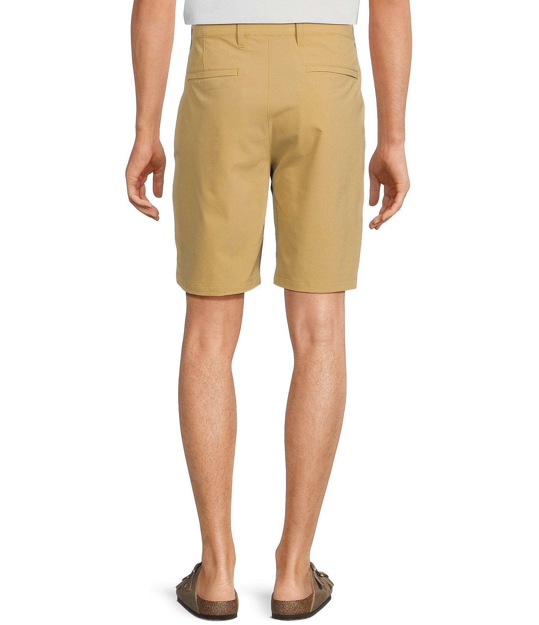 Caribbean Isle Breeze Flat Front Performance Stretch 9#double; Inseam Shorts