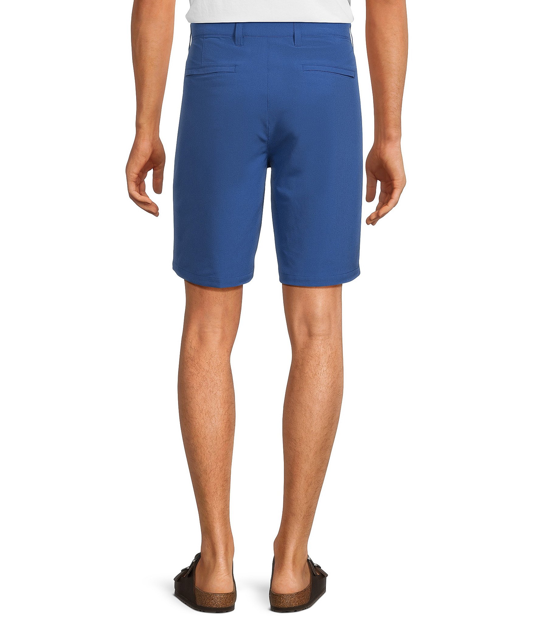 Caribbean Isle Breeze Flat Front Performance Stretch 9#double; Inseam Shorts