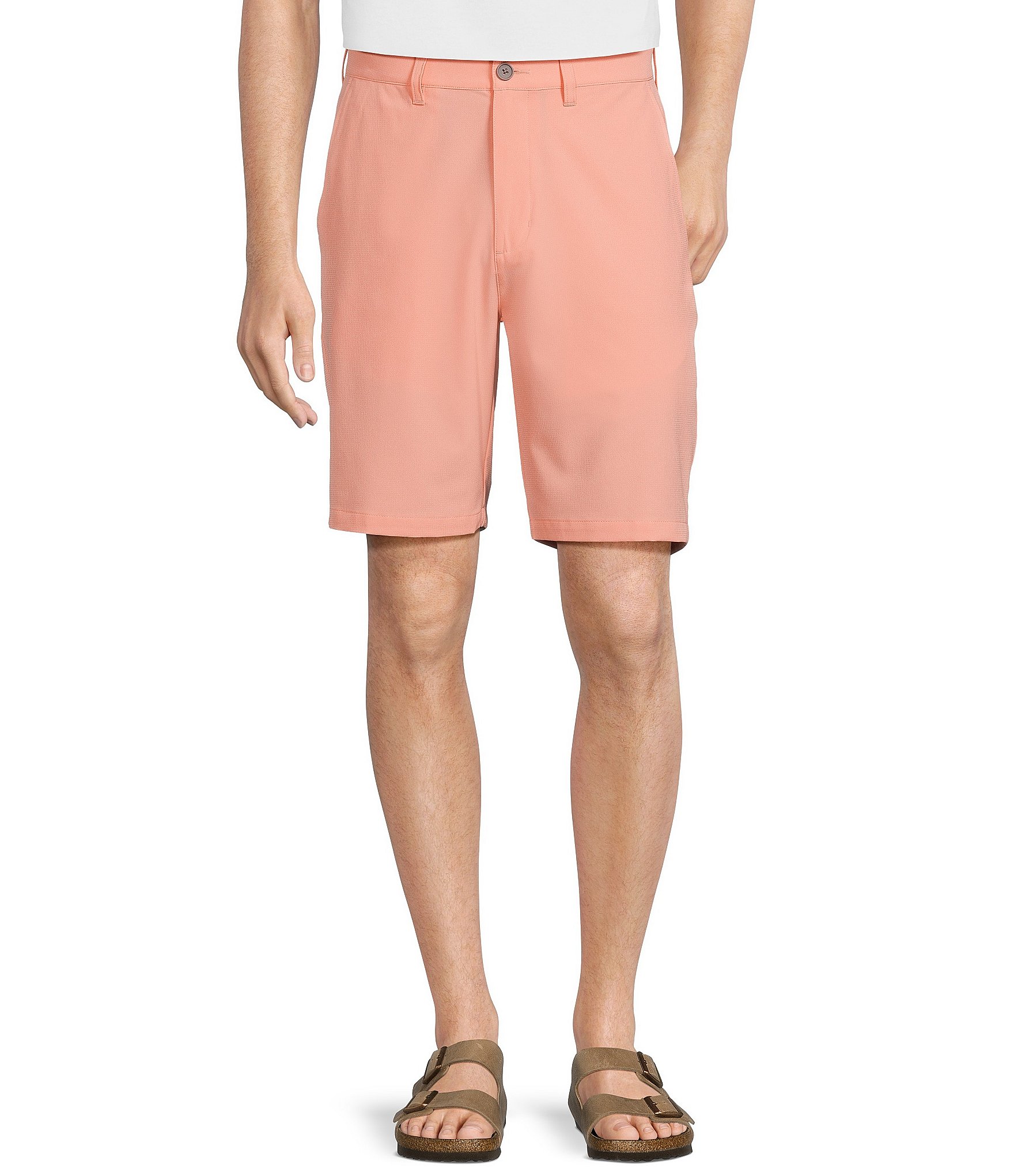 Caribbean Isle Breeze Flat Front Performance Stretch 9#double; Inseam Shorts