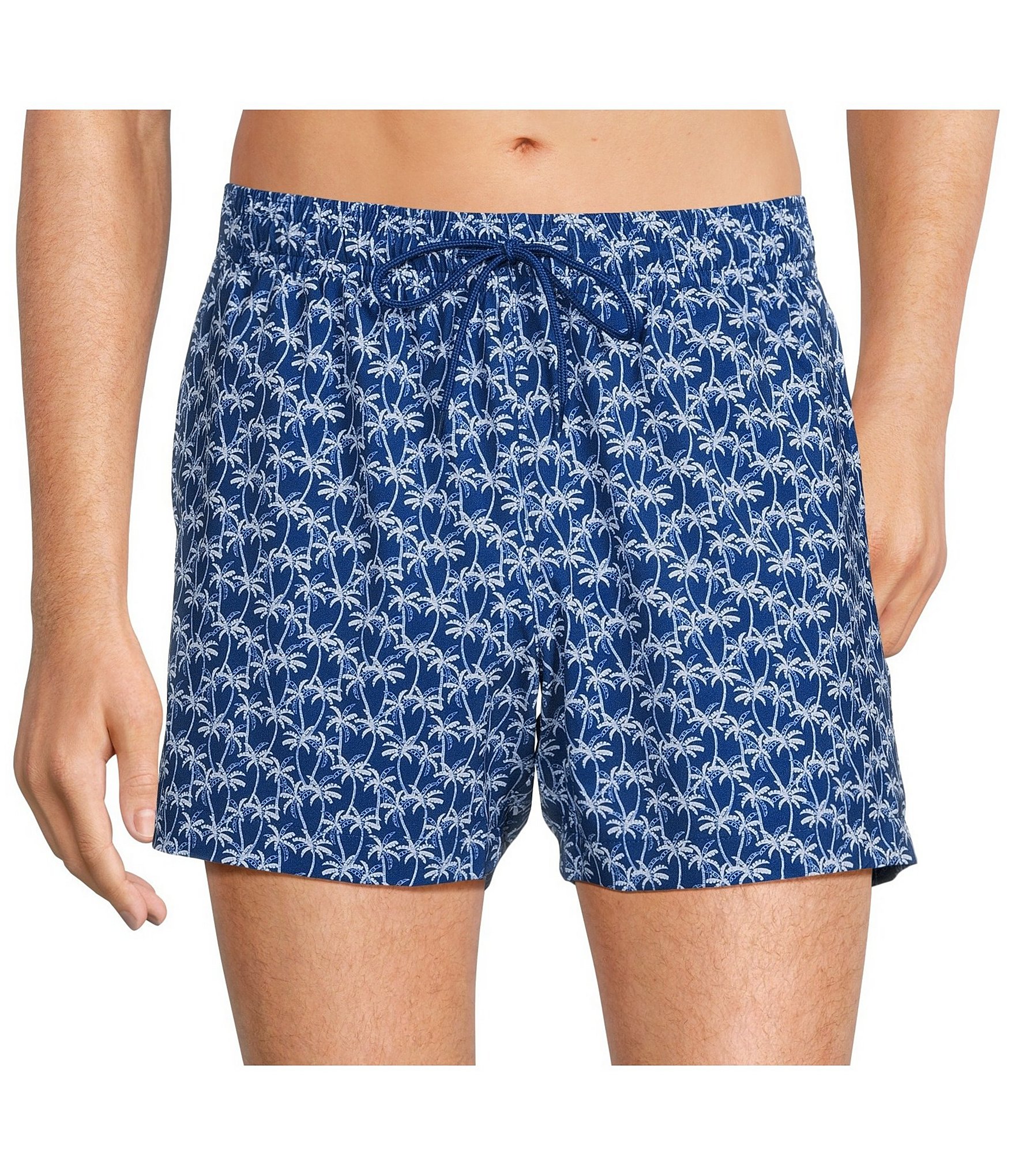 Caribbean Mini Palms 5#double; Inseam Swim Trunks