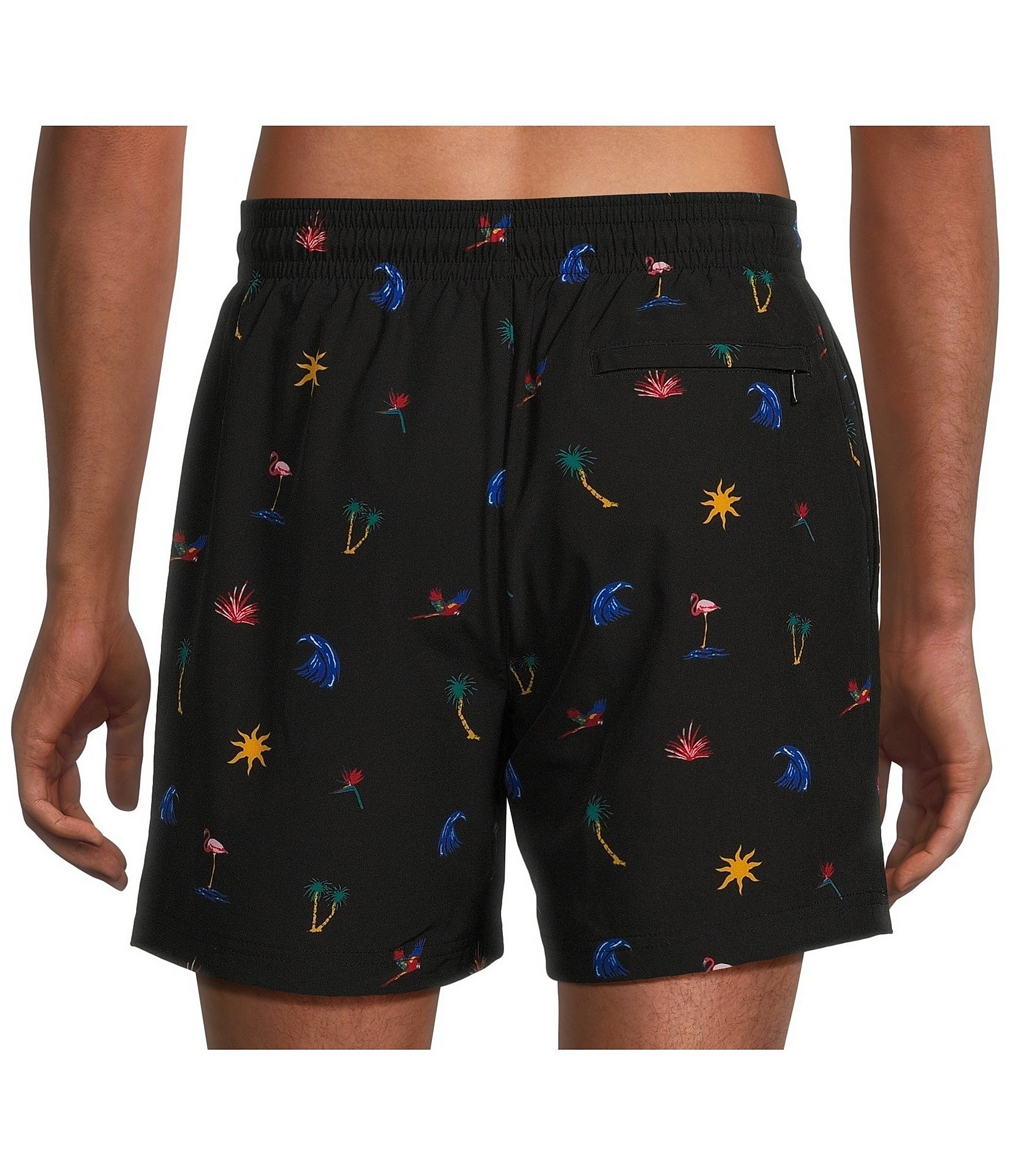 Caribbean Mini Tropical 6#double; Inseam Swim Trunks