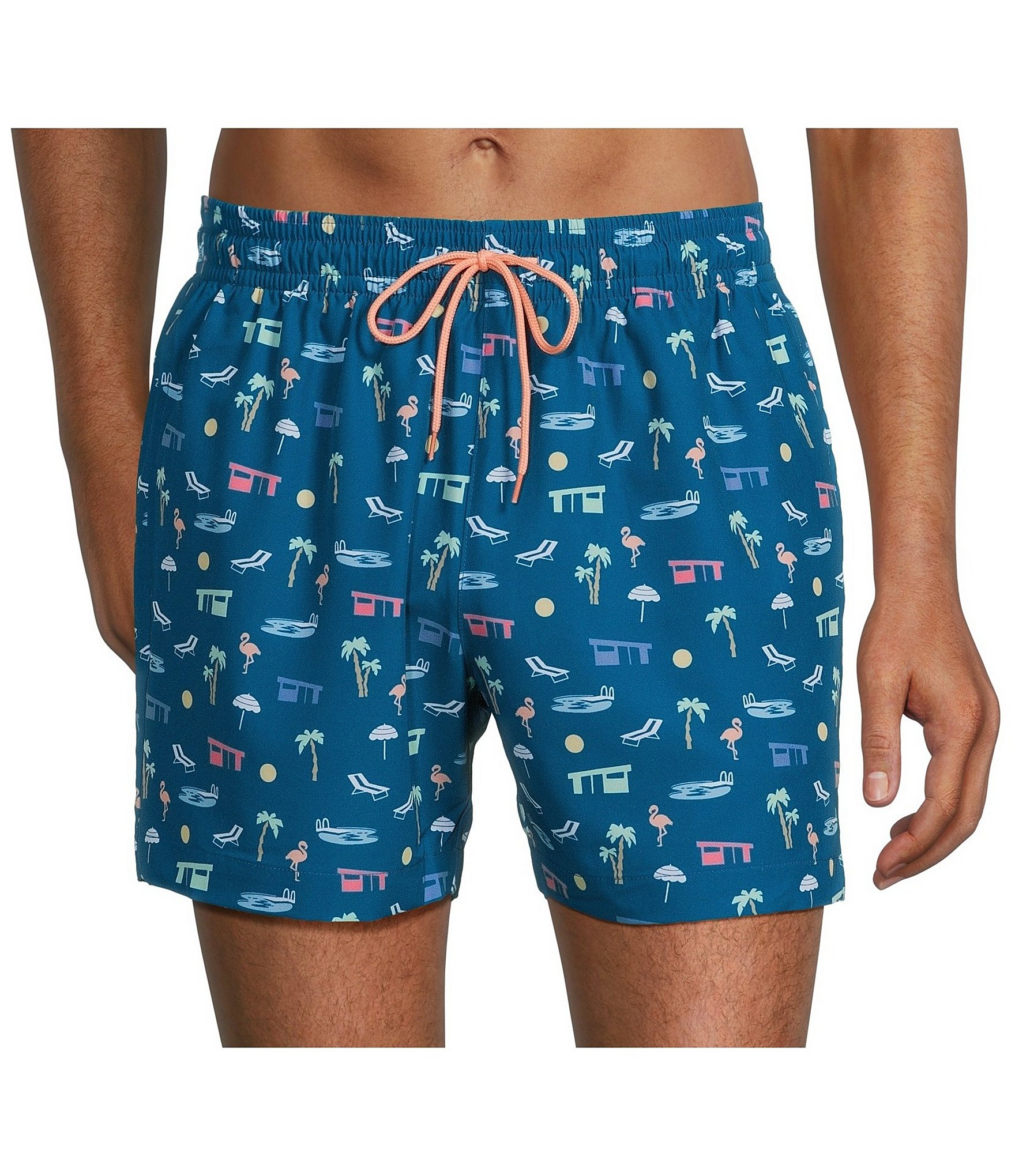 Caribbean Palm Springs Mini 5#double; Inseam Swim Trunks