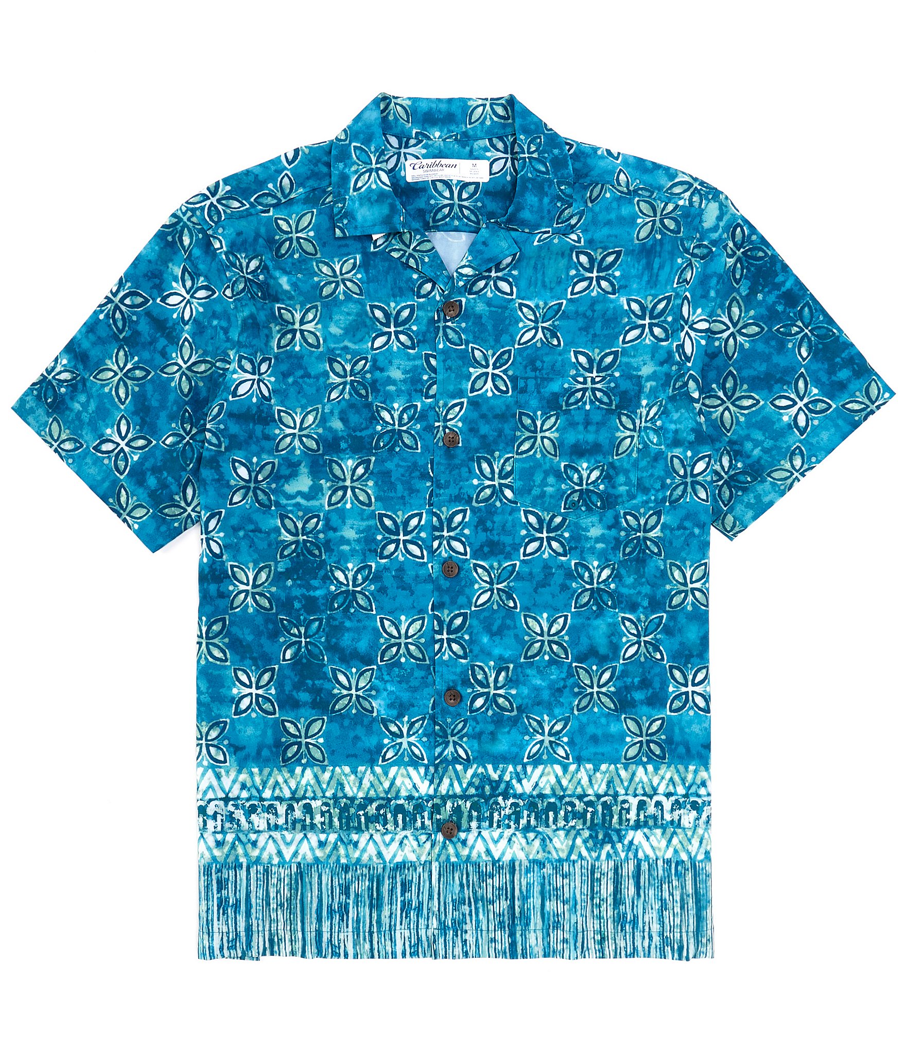 Caribbean Placed Batik Cabana Woven Top