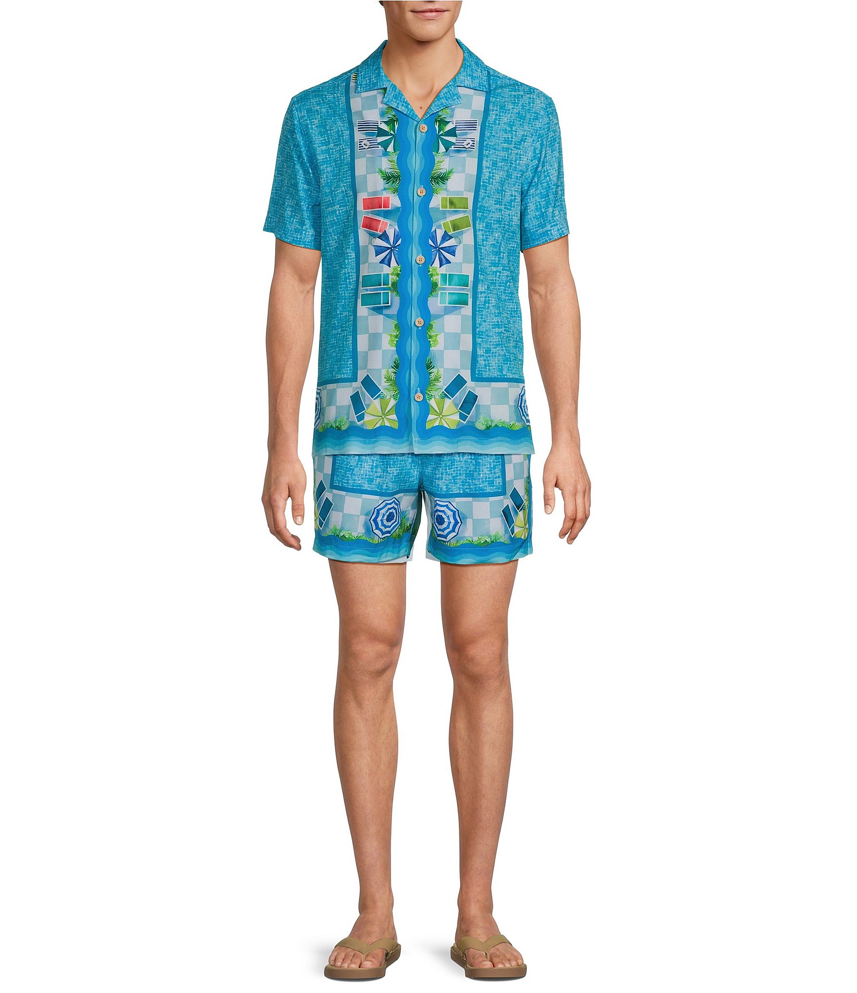 Caribbean Poolside Resort Cabana Woven Top