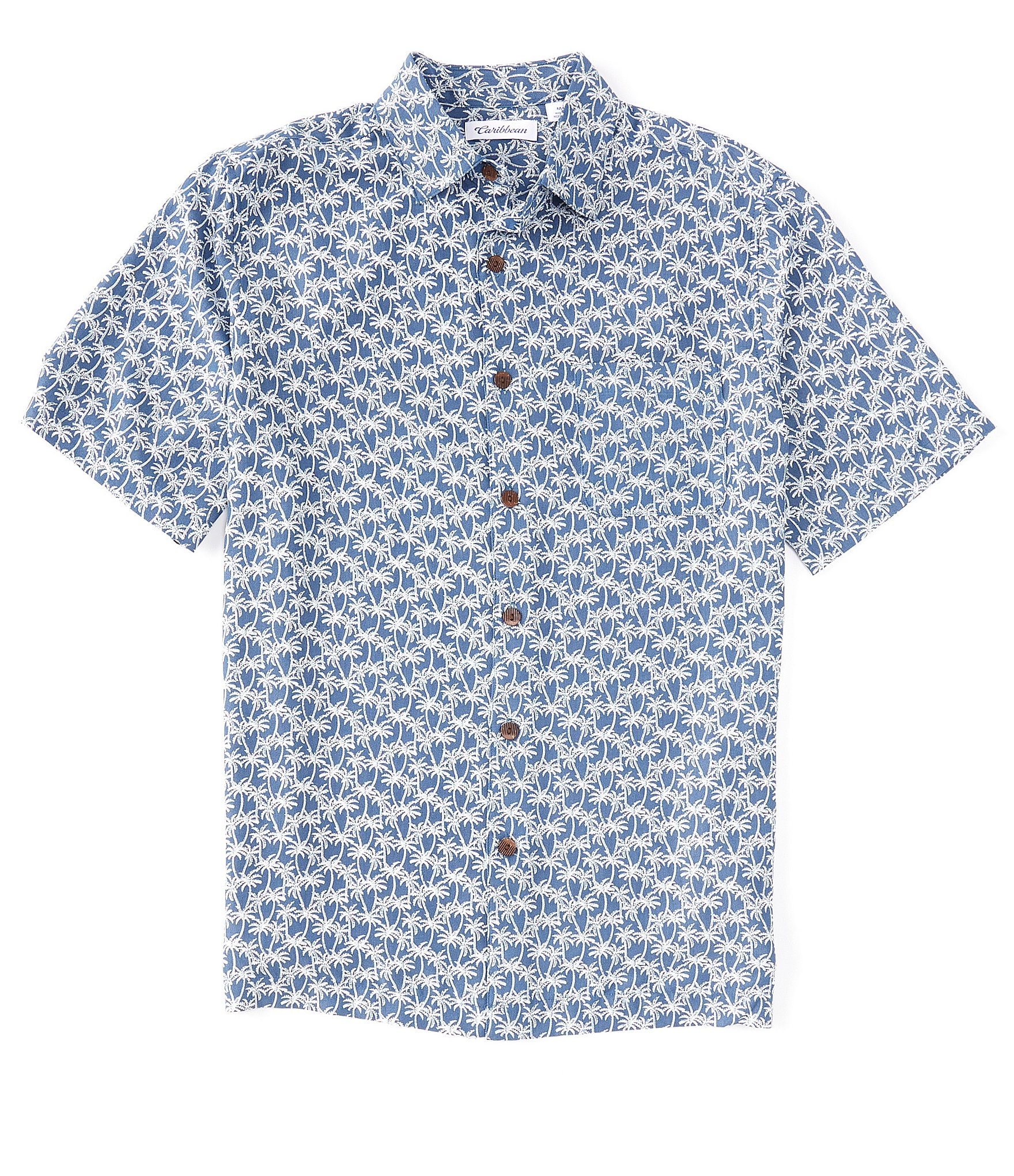 Caribbean Printed Short Sleeve Woven Shirt | Dillard's
