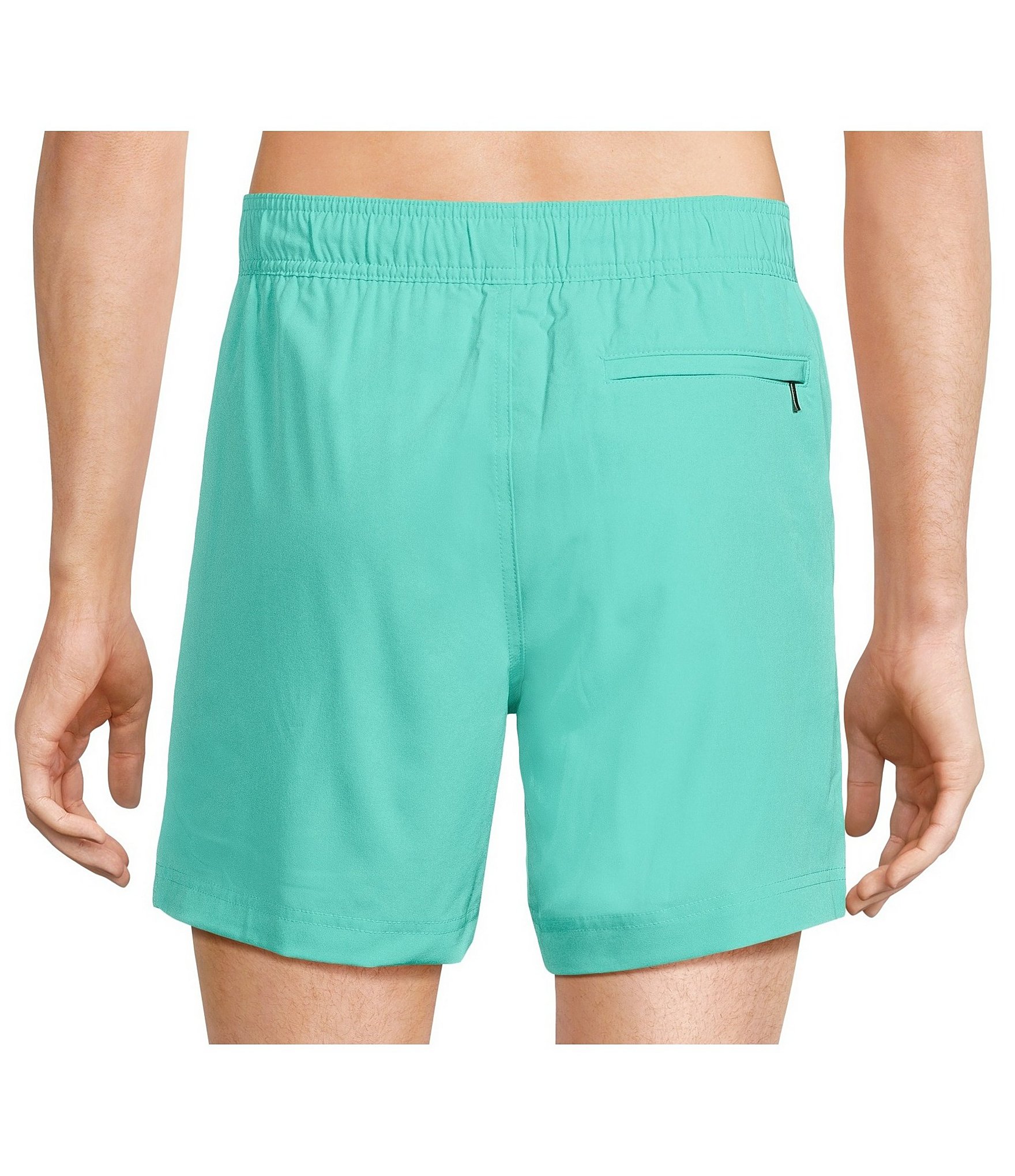 Caribbean Solid 6#double; Inseam Swim Trunks