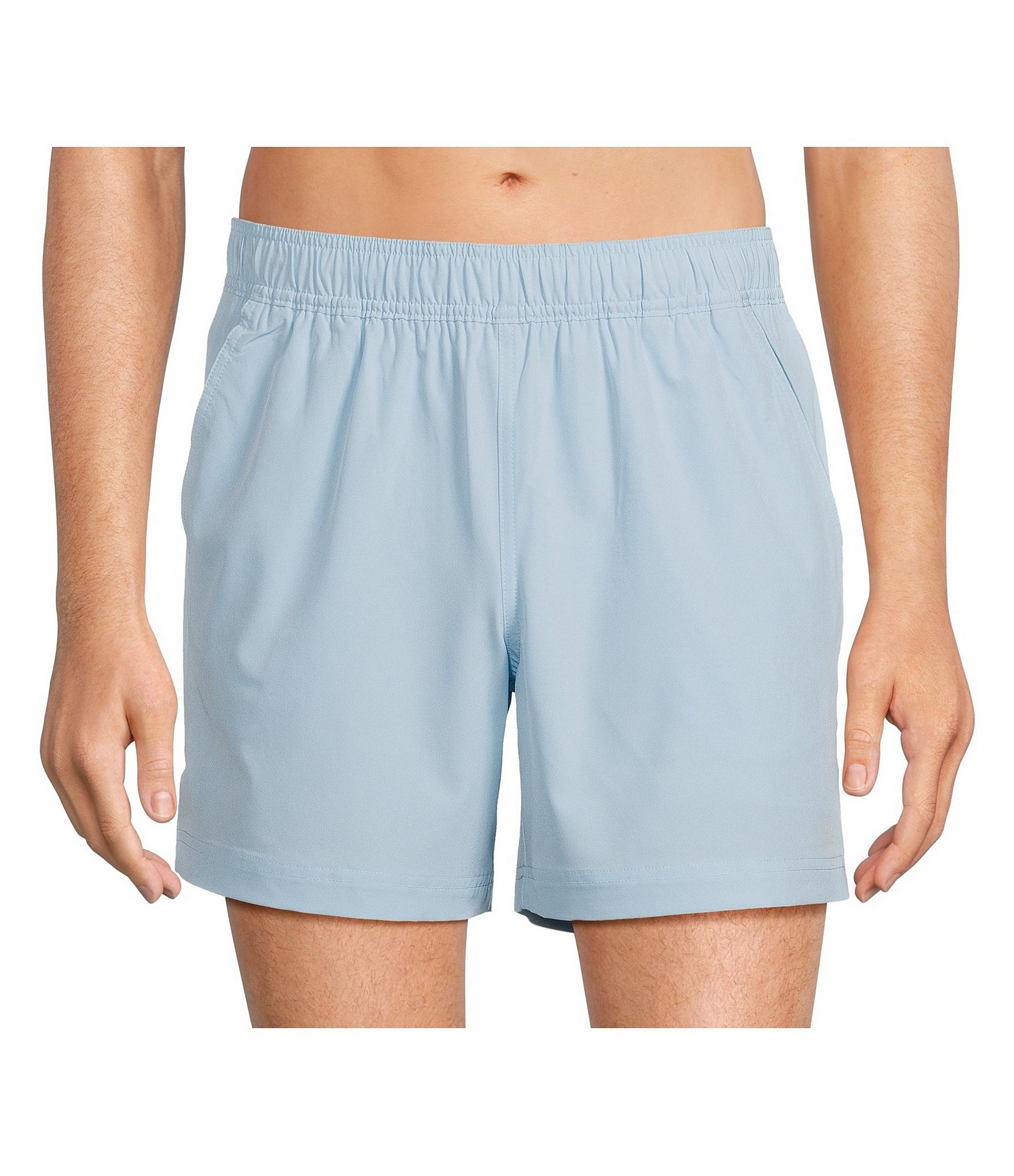 Caribbean Solid 6#double; Inseam Swim Trunks