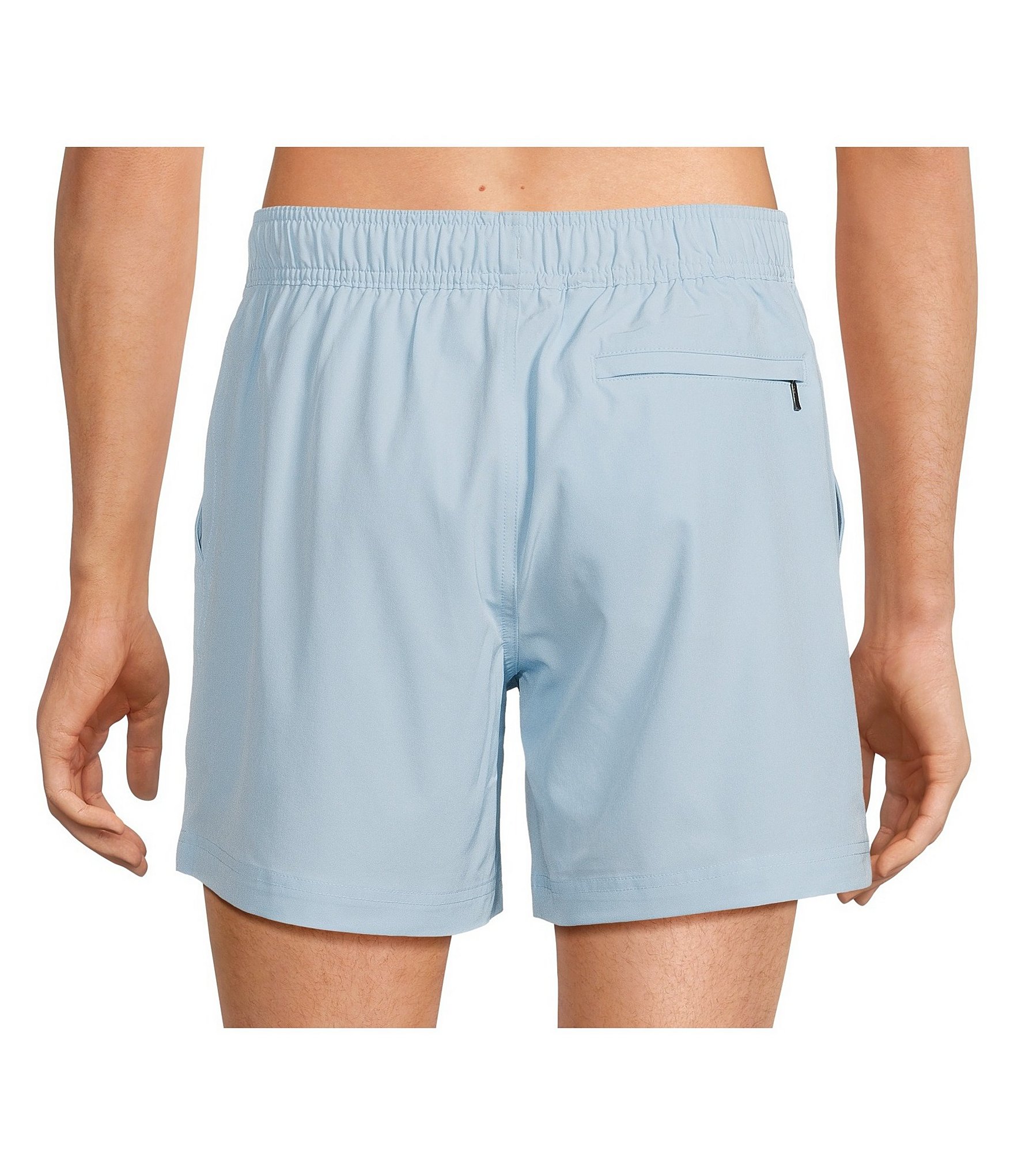 Caribbean Solid 6#double; Inseam Swim Trunks