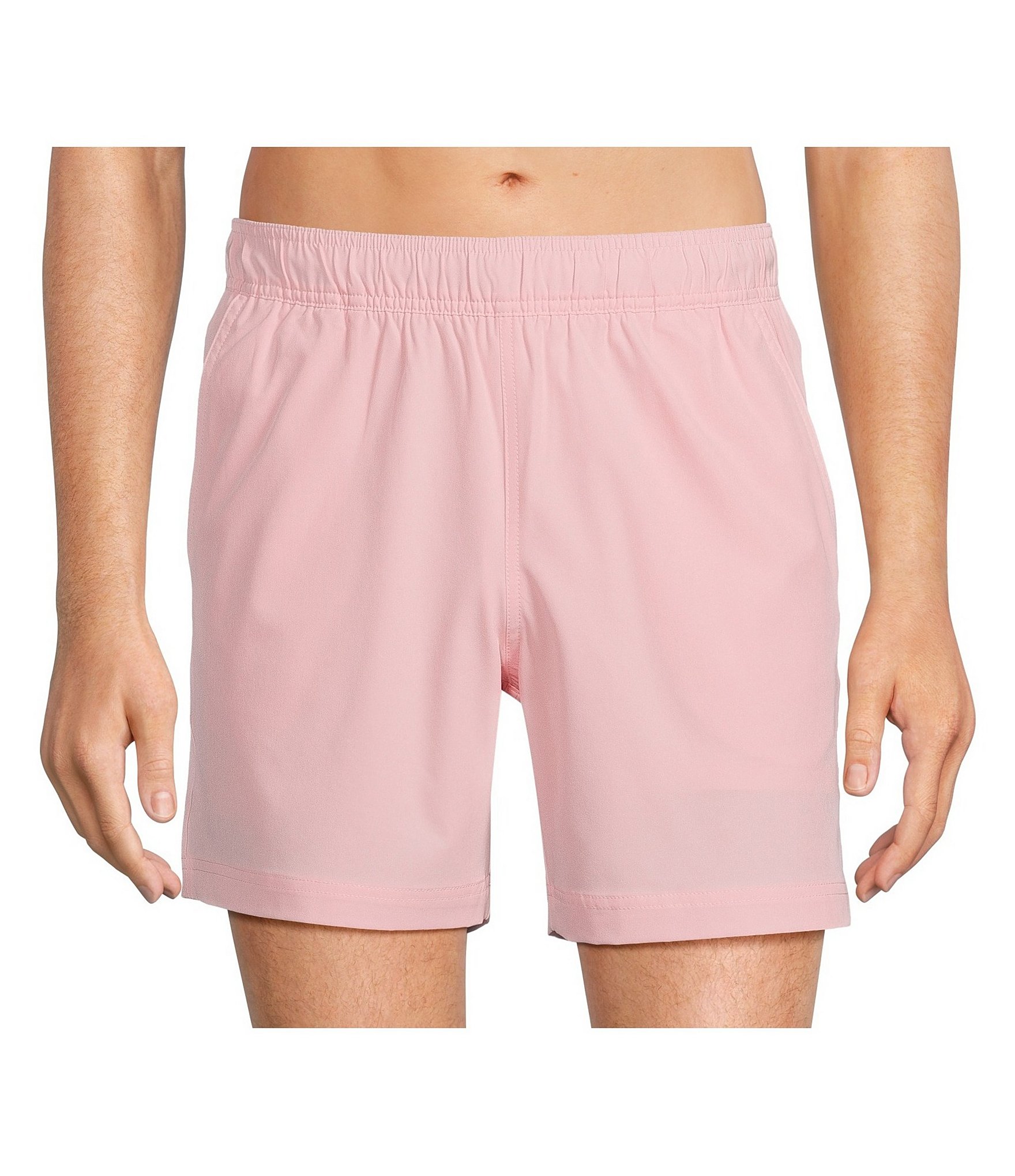 Caribbean Solid 6#double; Inseam Swim Trunks