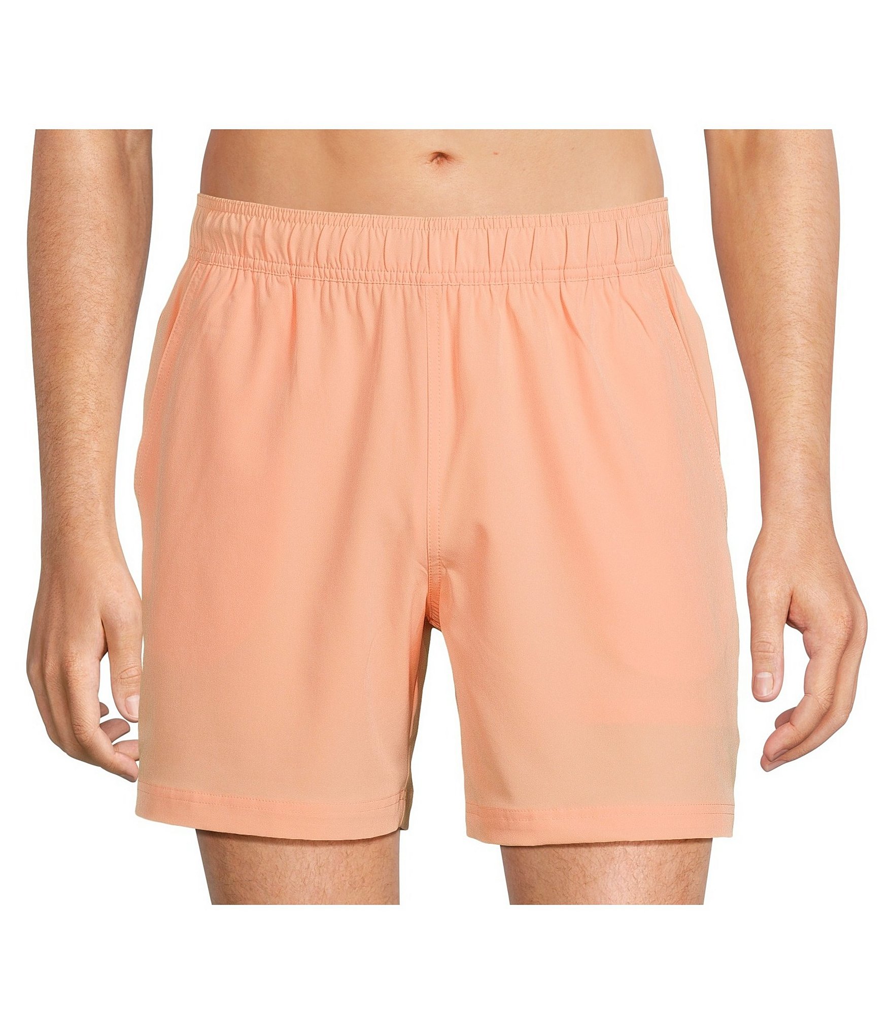 Caribbean Solid 6#double; Inseam Swim Trunks