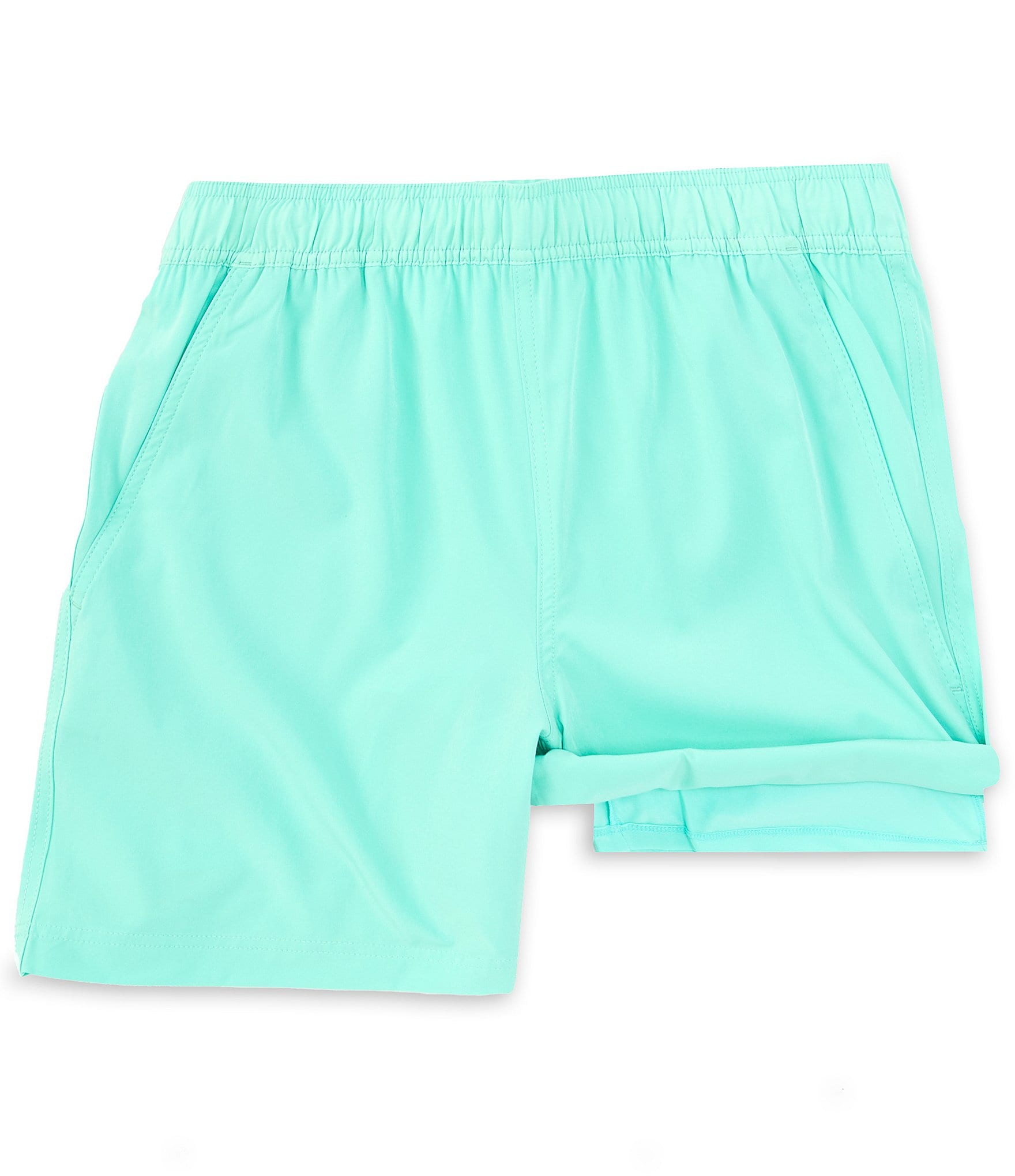 Caribbean Solid 6#double; Inseam Swim Trunks