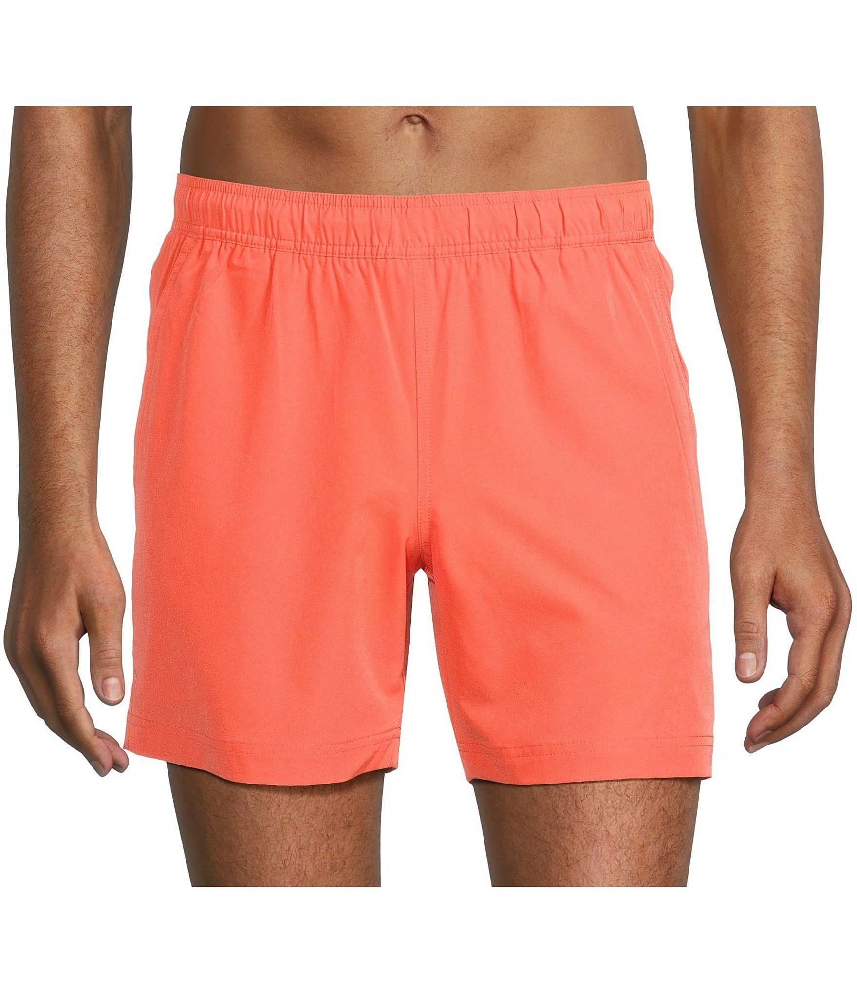 Caribbean Solid 6#double; Inseam Swim Trunks