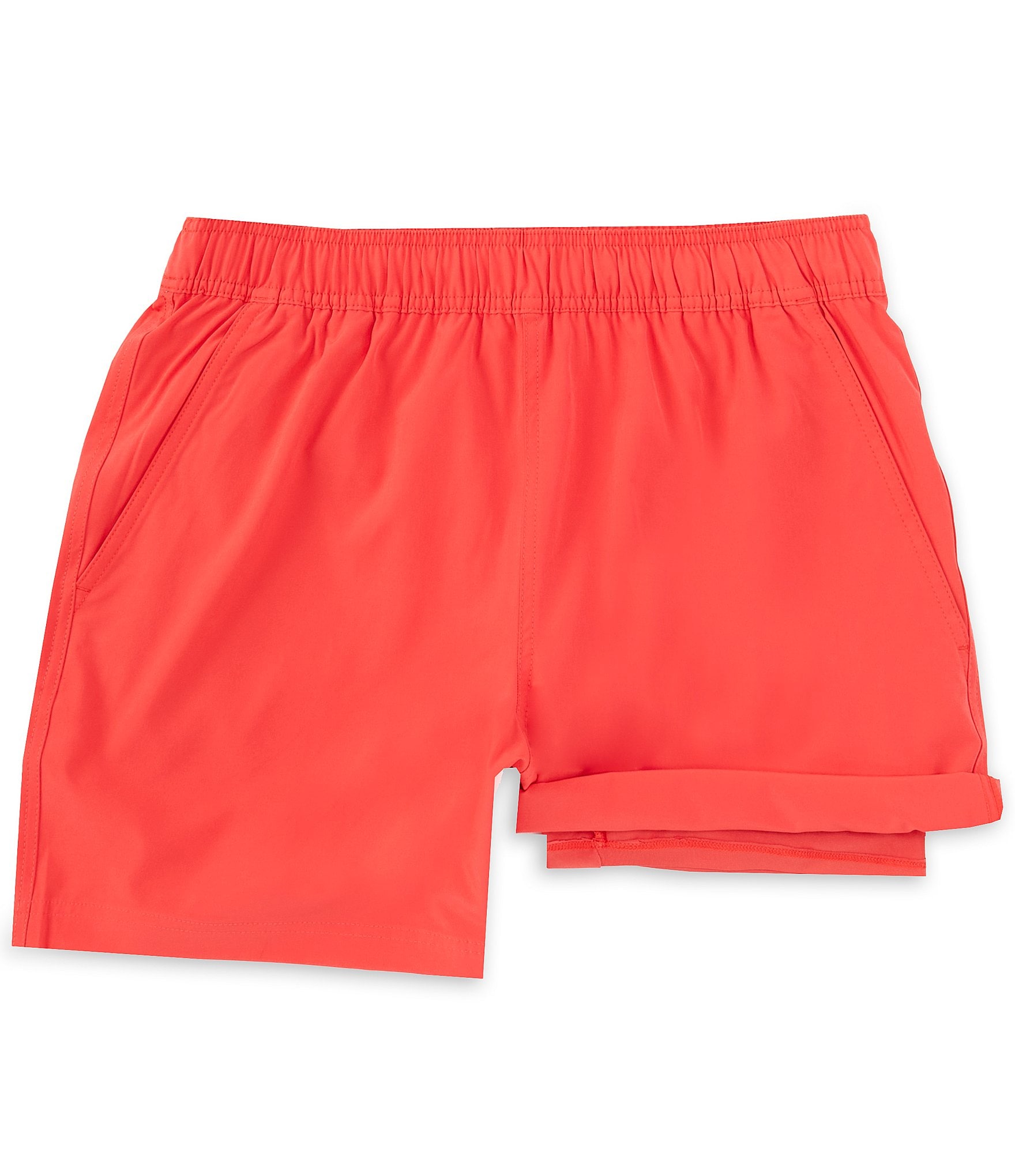 Caribbean Solid 6#double; Inseam Swim Trunks