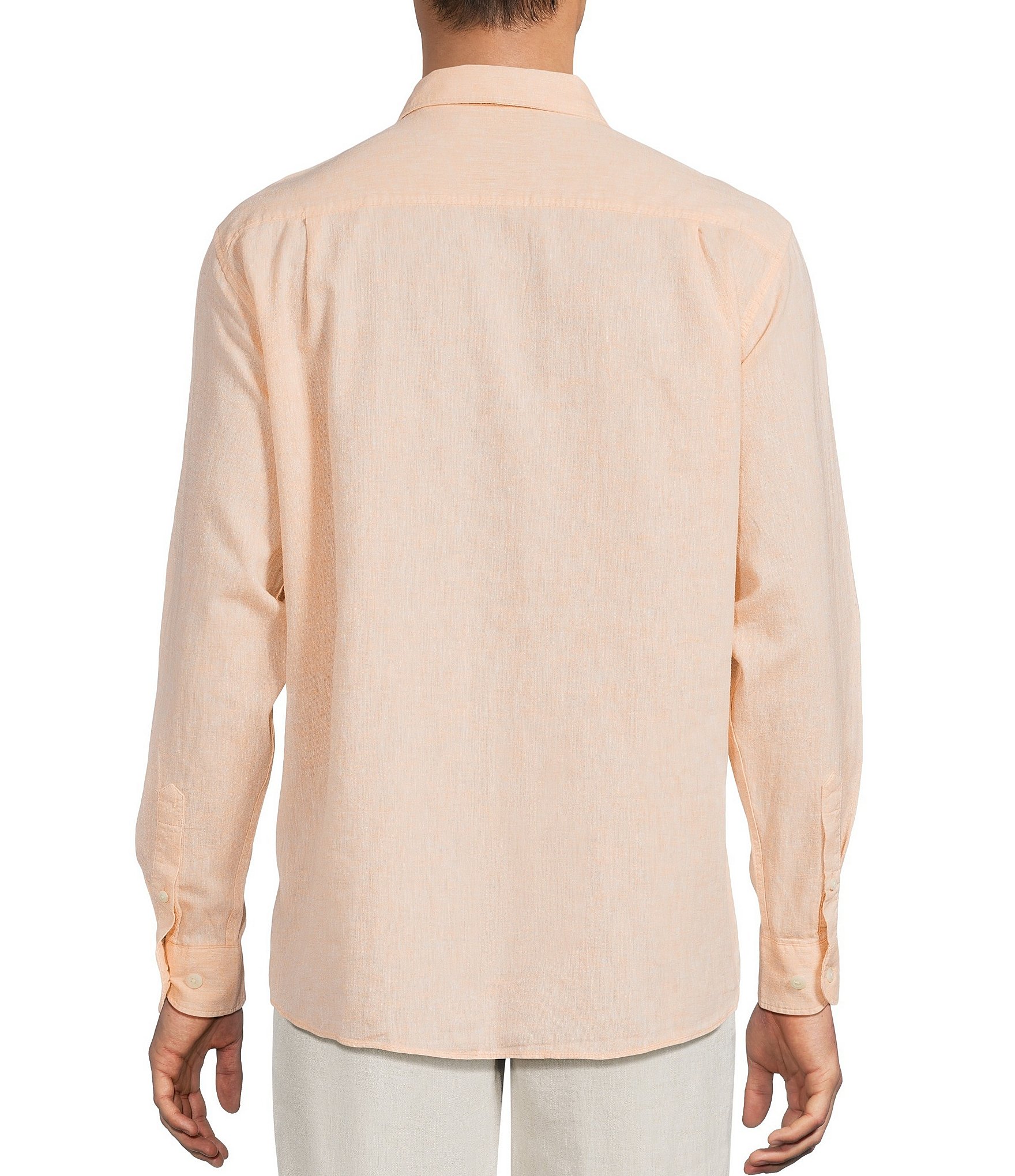 Caribbean Solid Long Sleeve Woven Shirt