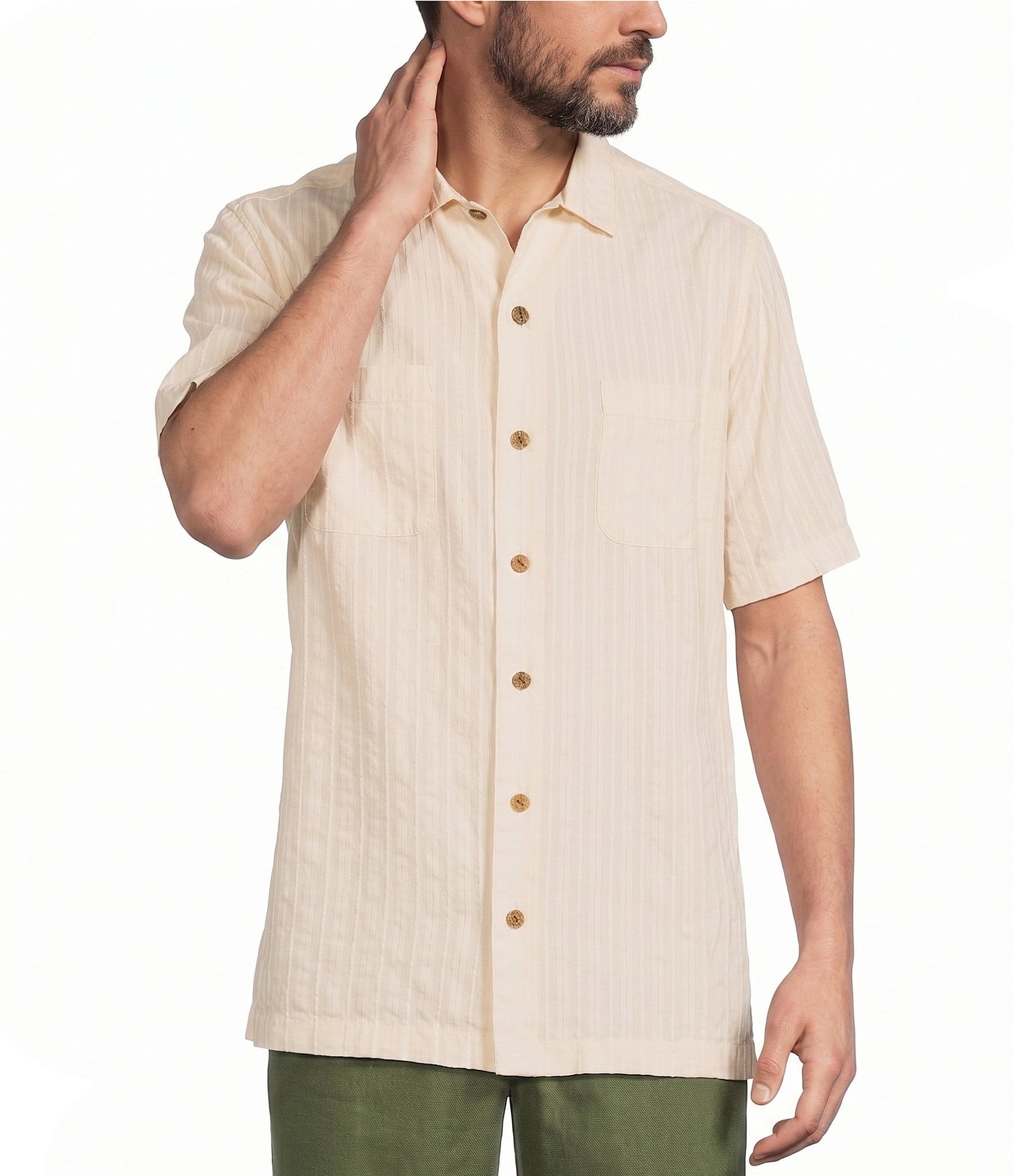 caribbean dress shirt Twillory Men's untuck(able) Shirt - Caribbean Melange - Tailored Fit, Non-Iron, Stretch