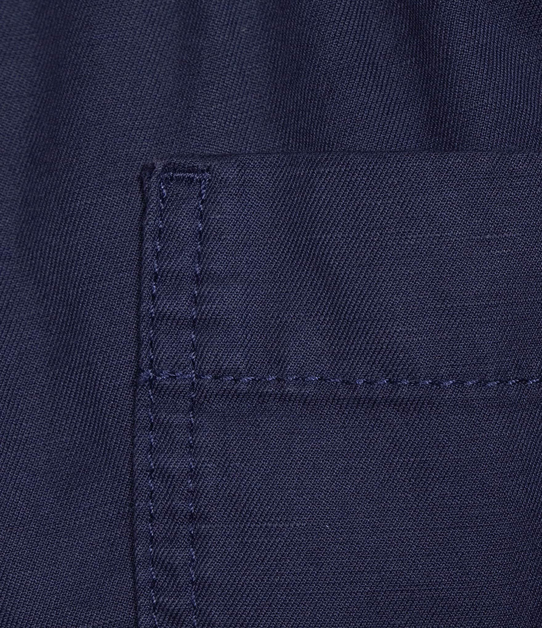 Caribbean Solid Texture 8#double; Inseam Linen Blend Shorts