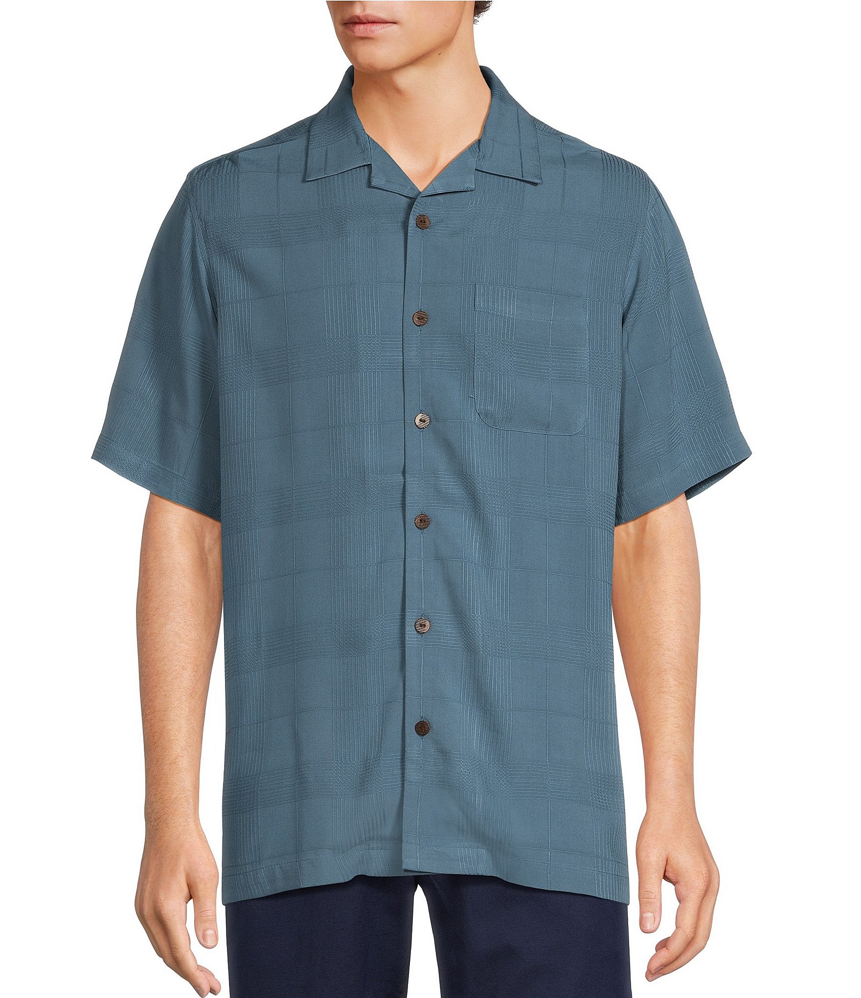 Caribbean Textured Short Sleeve Woven Shirt