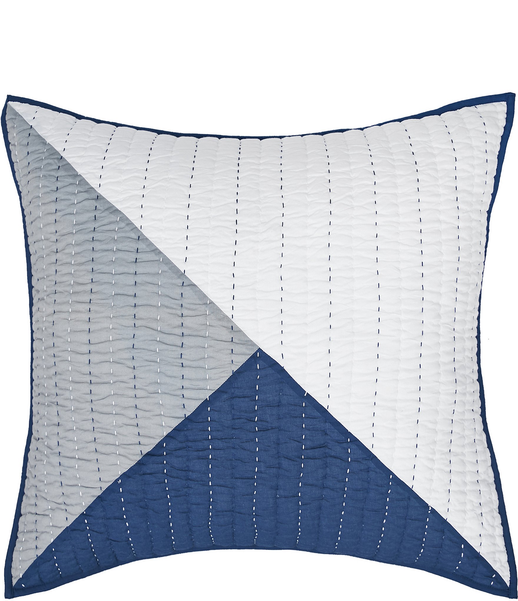 carol & frank Asymmetrical Modern Diamond Pattern Colorblock Euro Sham