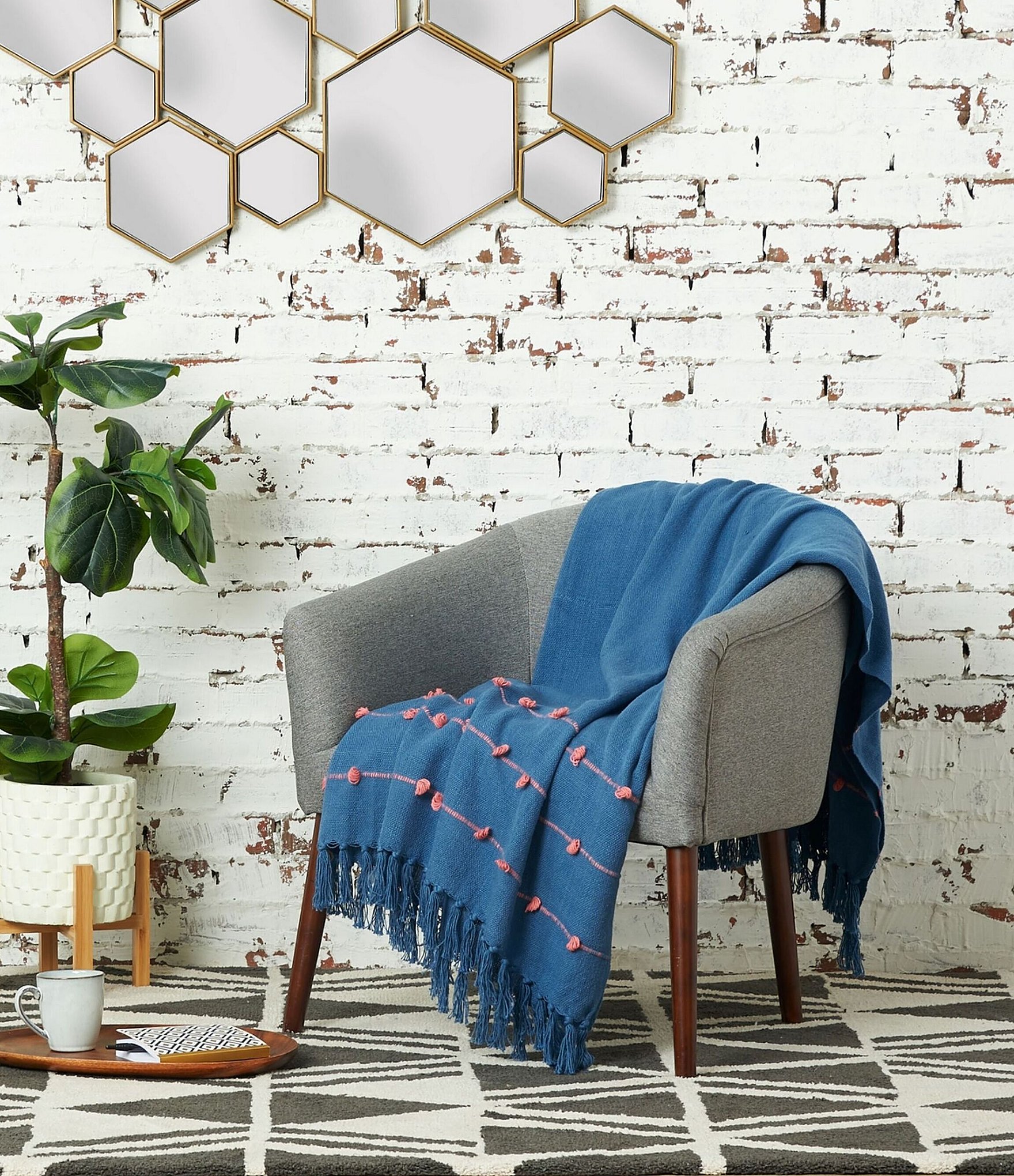 carol & frank Tabb Tufted Textured Throw Blanket