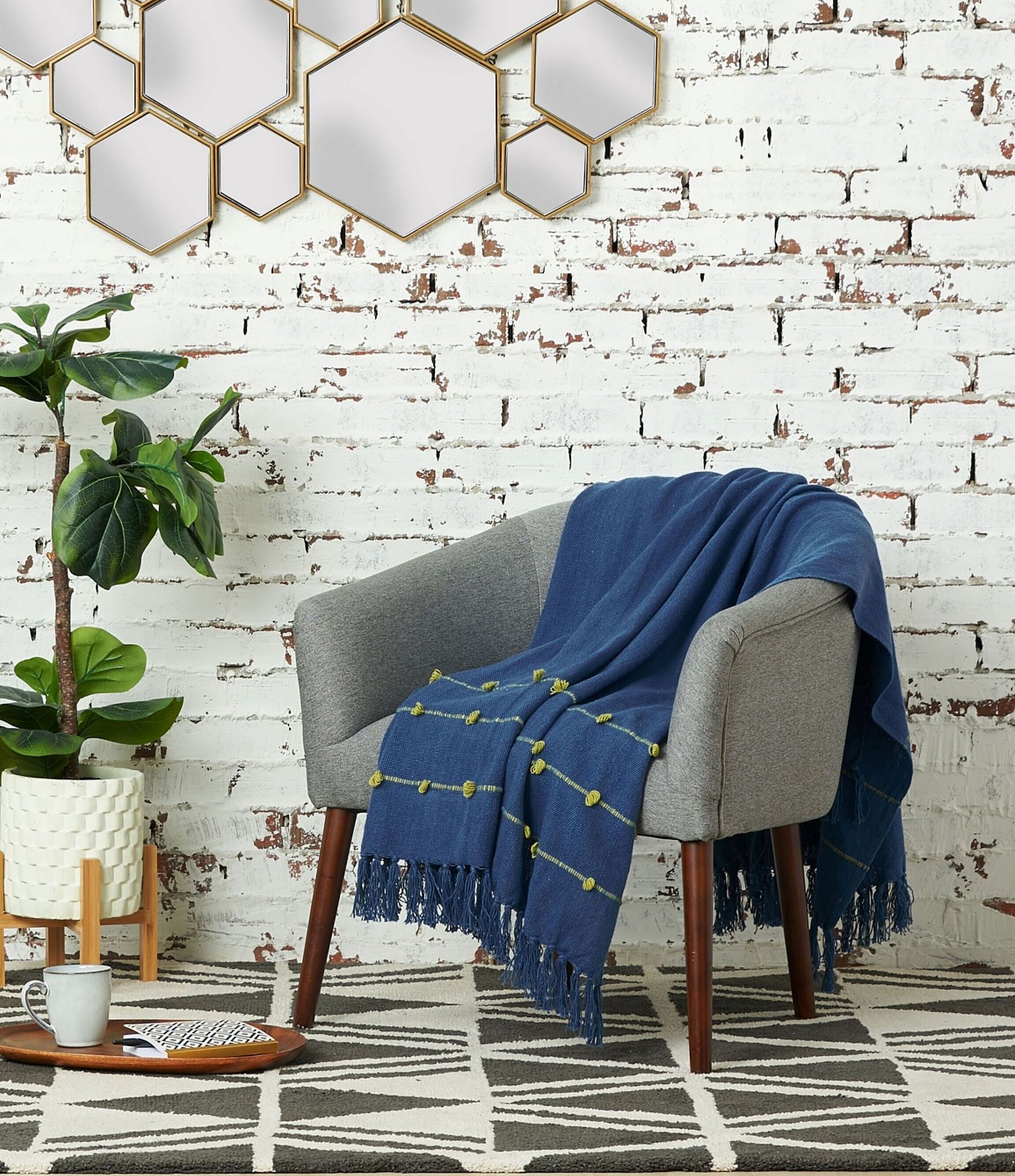 carol & frank Tabb Tufted Textured Throw Blanket