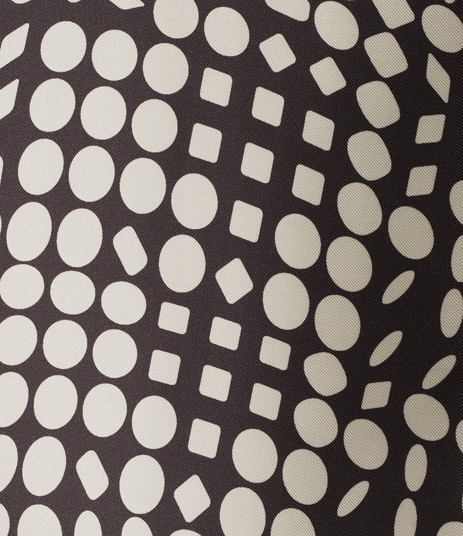 Caroline Rose Abstract Geo Dot Printed Mikado Spread Collar Cuffed 3/4 Sleeve Open-Front Jacket