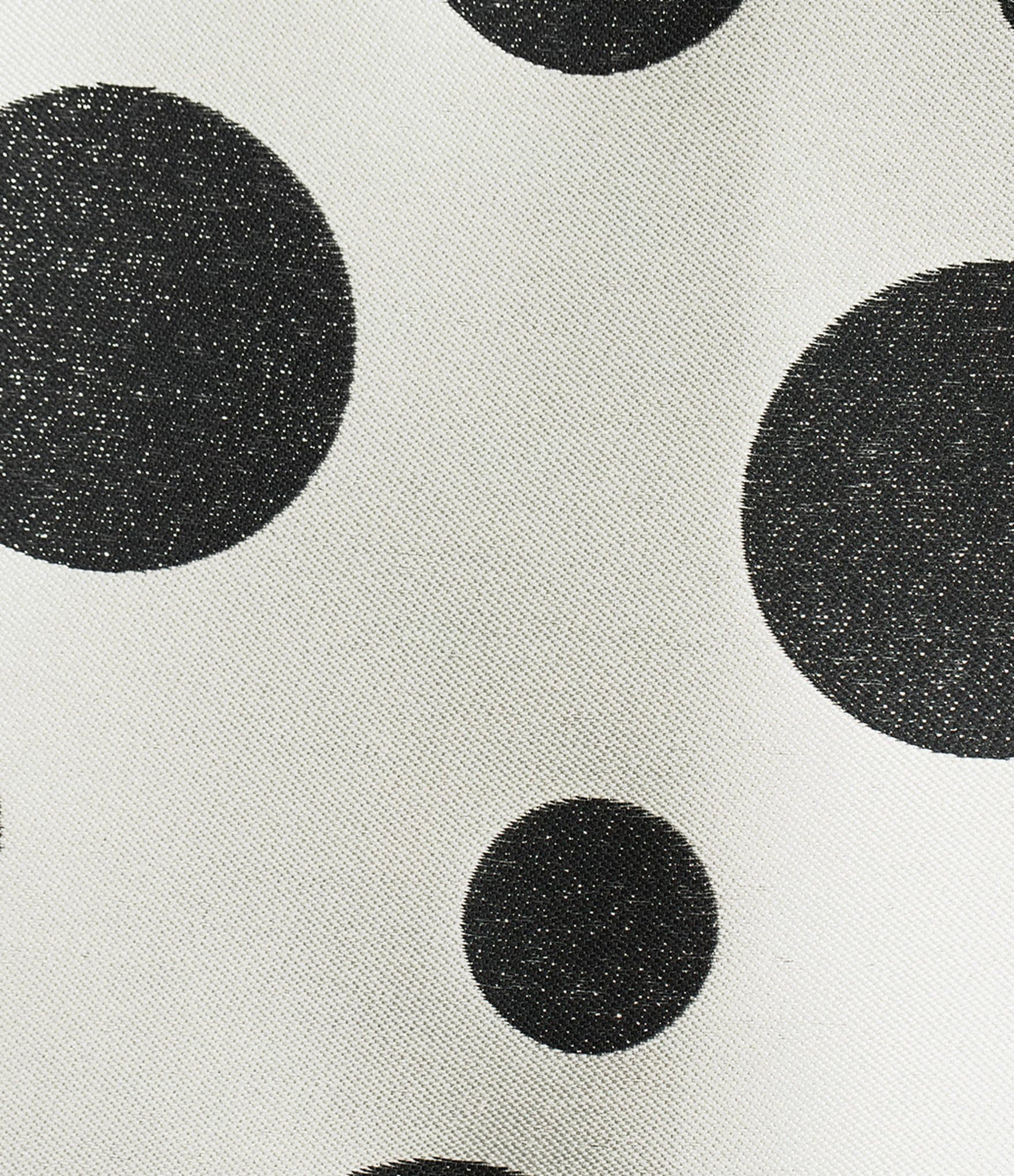 Caroline Rose Graphic Dot Jacquard Spread Collar 3/4 Sleeve Open-Front Statement Jacket
