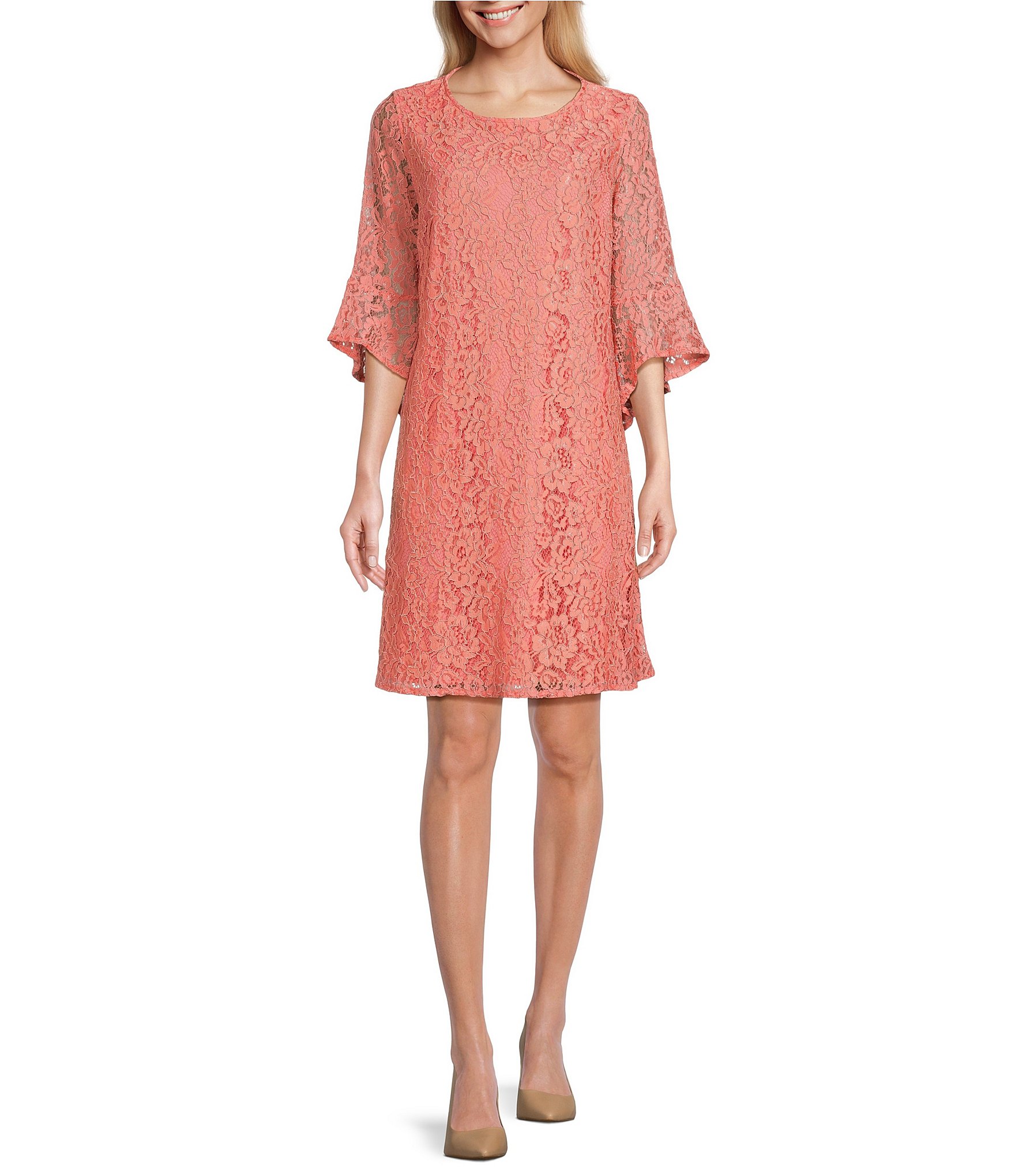 Dillards deals coral dress