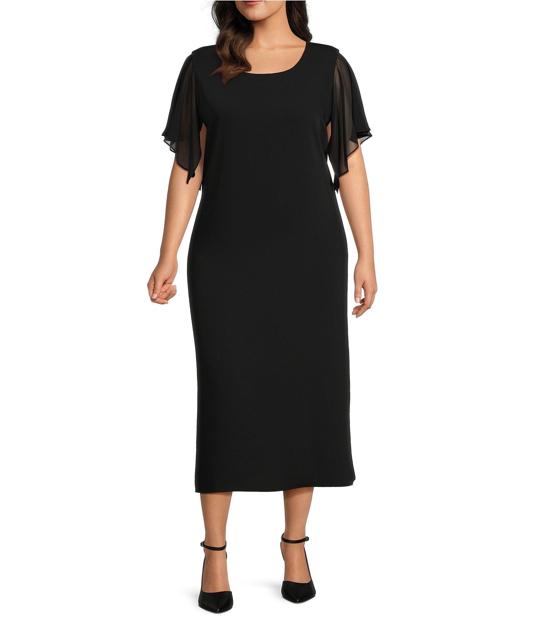 Plus size midi outlet shift dress