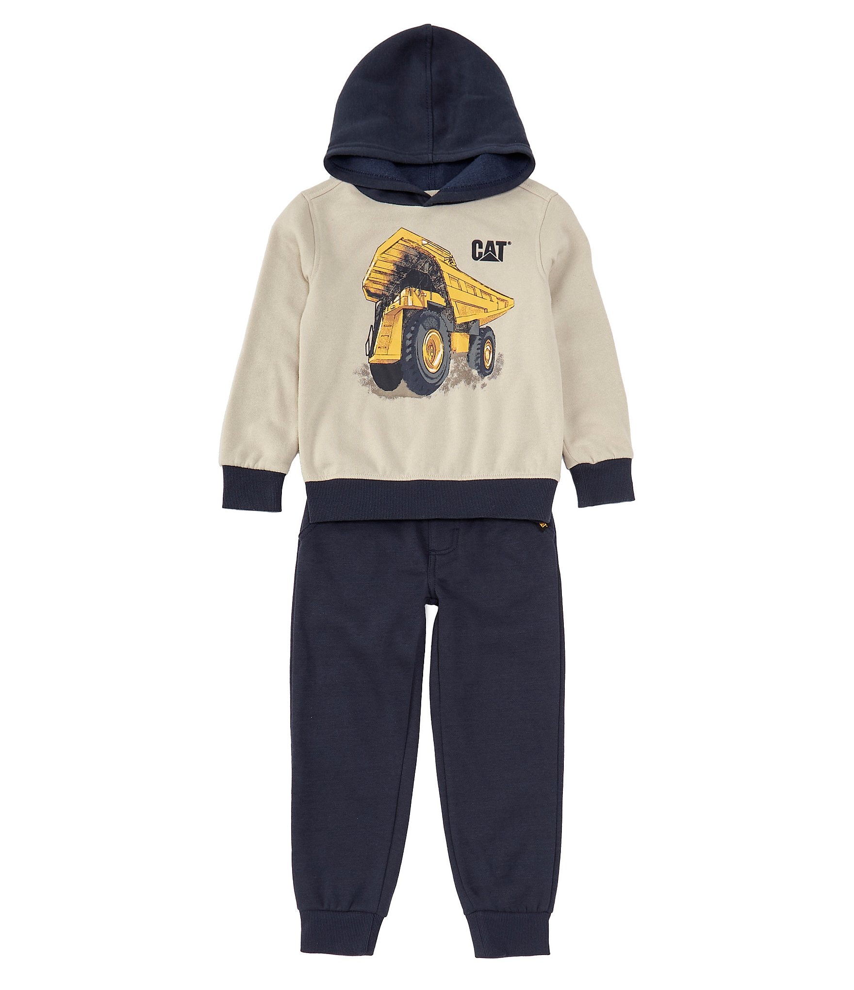Guess Little Boys 2T-7 Long Sleeve Color Block French Terry Jacket &  Matching Jogger Pants Set