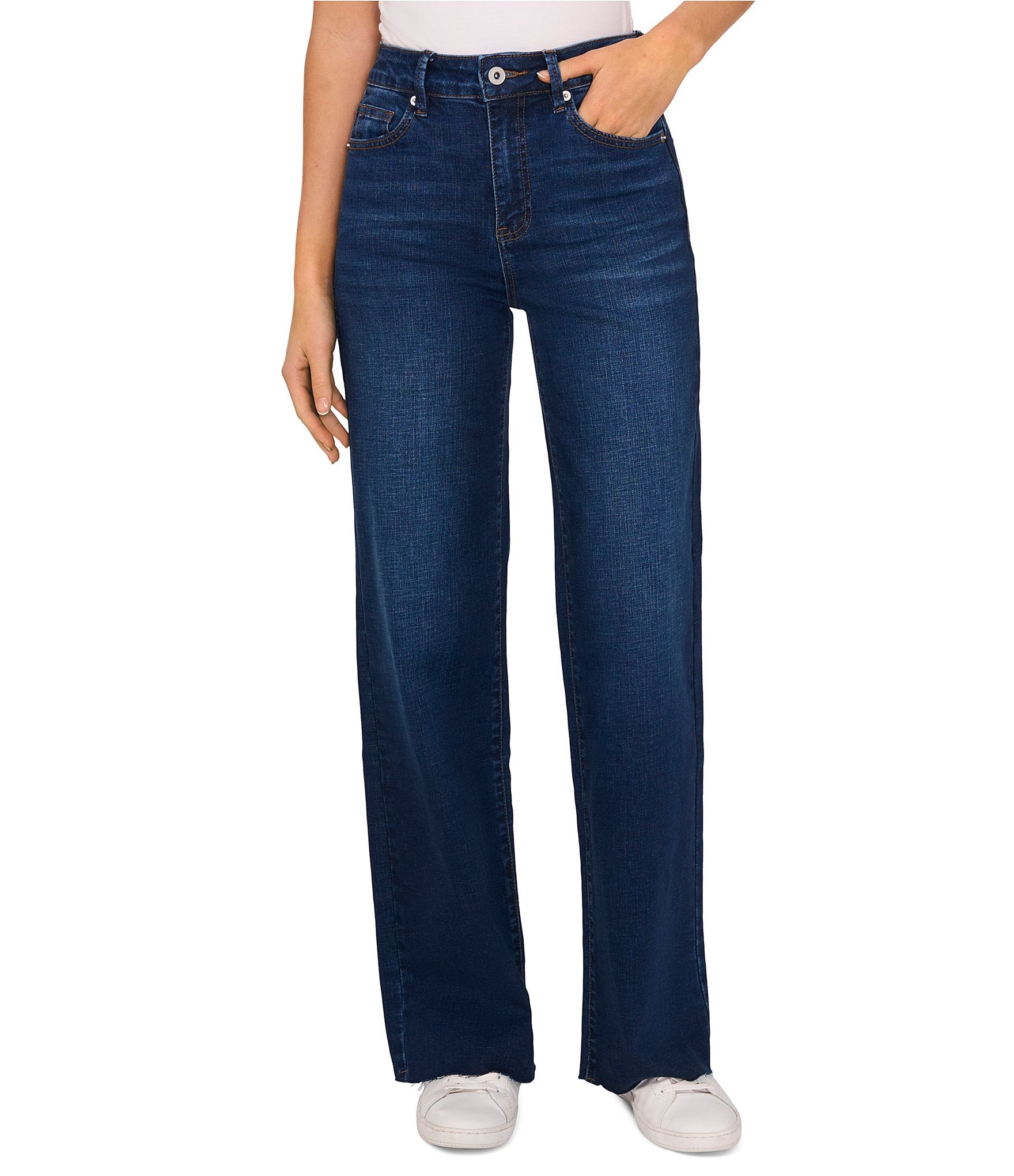 CeCe High Rise Wide Leg Jeans