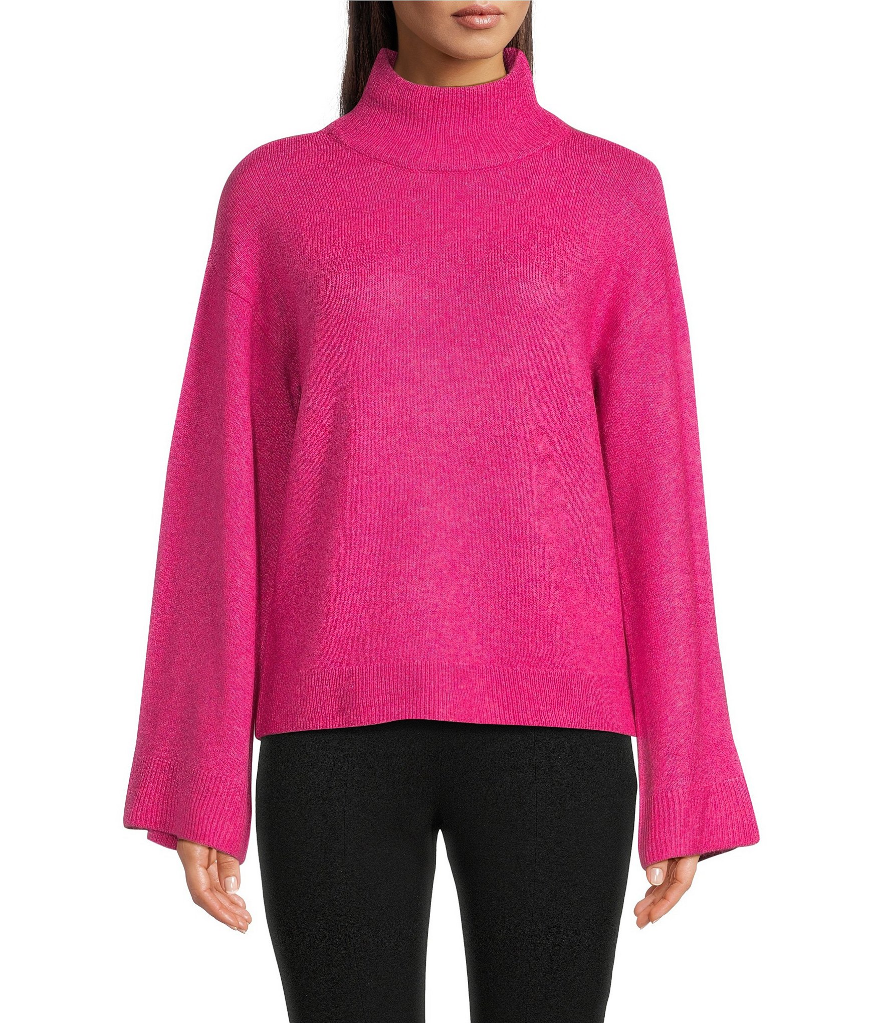 Cece Long Bell Sleeve Mock Neck Sweater Dillards 0876