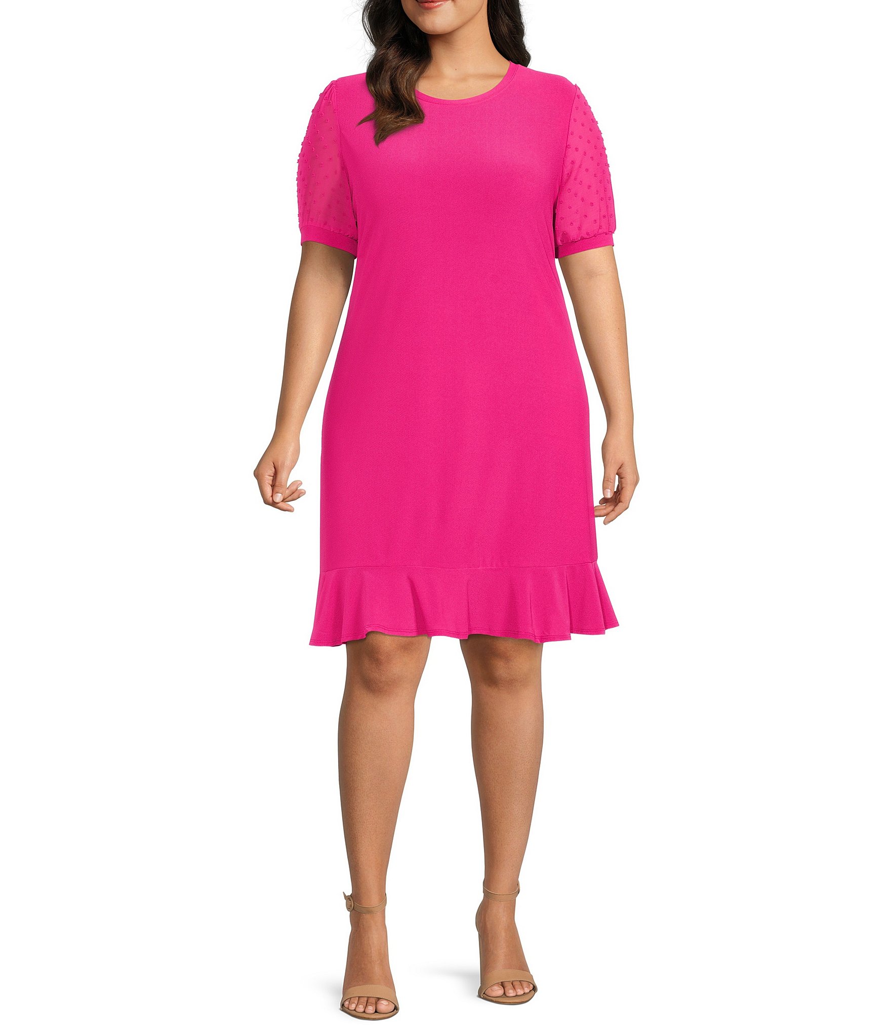 cece-plus-size-clip-dot-crew-neck-short-sleeve-knit-dress-dillard-s