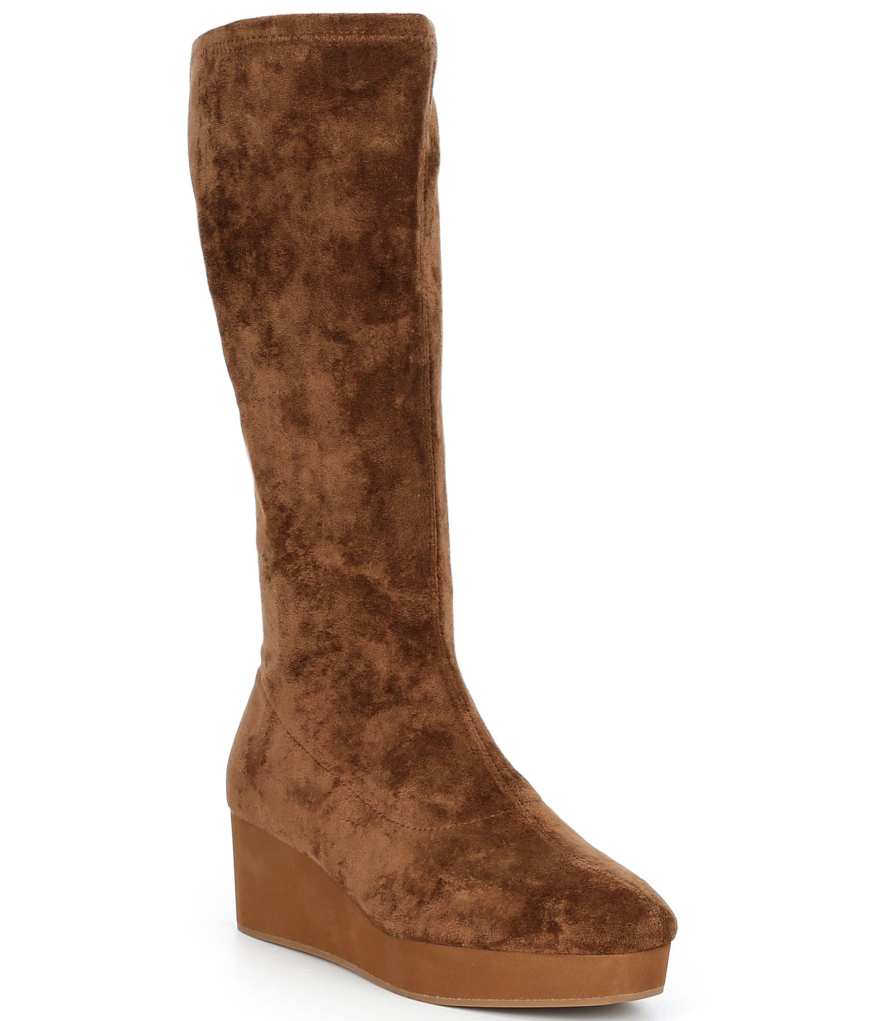 Cecelia New York Gunther Wedge Tall Suede Platform Boots