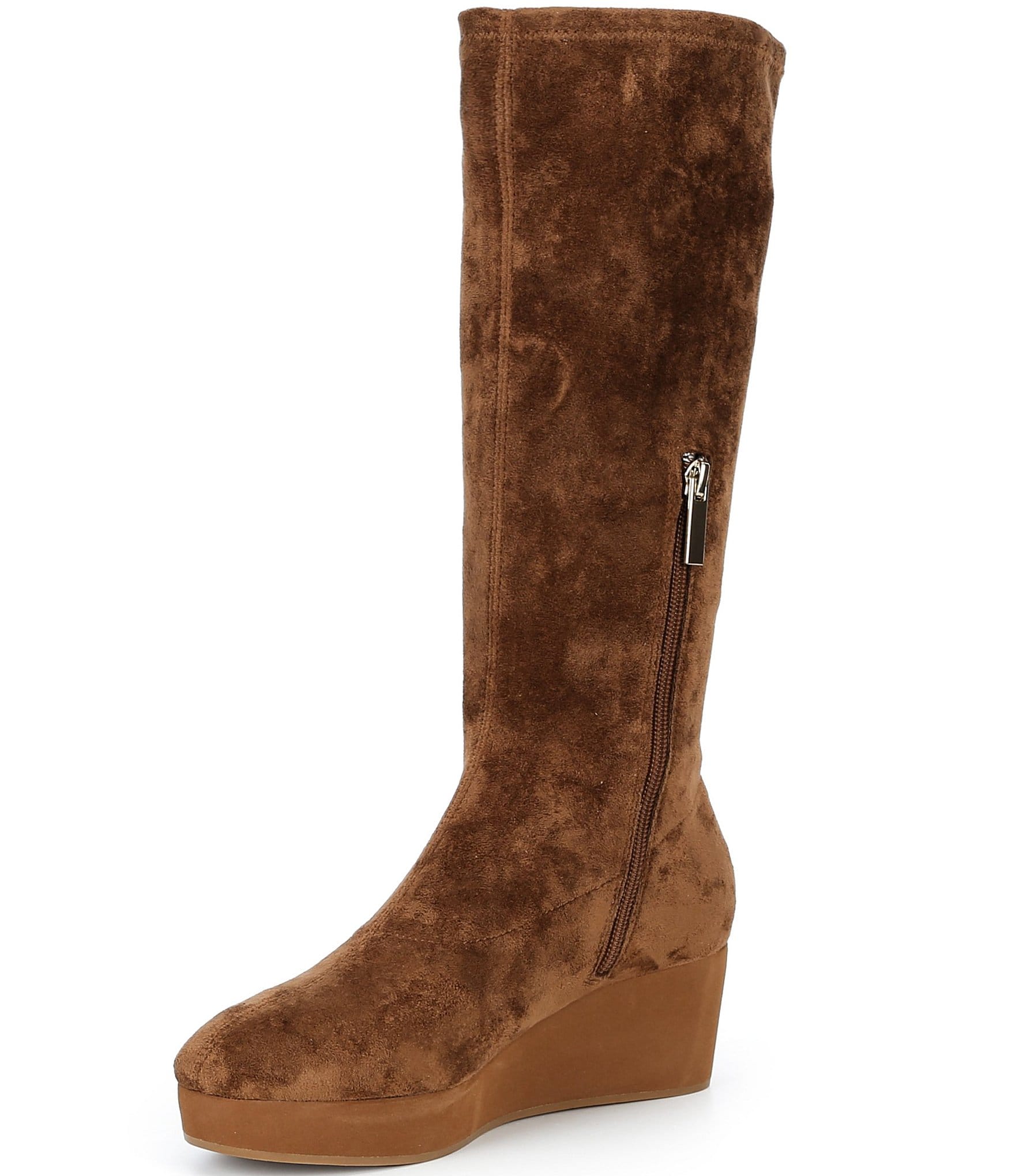 Cecelia New York Gunther Wedge Tall Suede Platform Boots