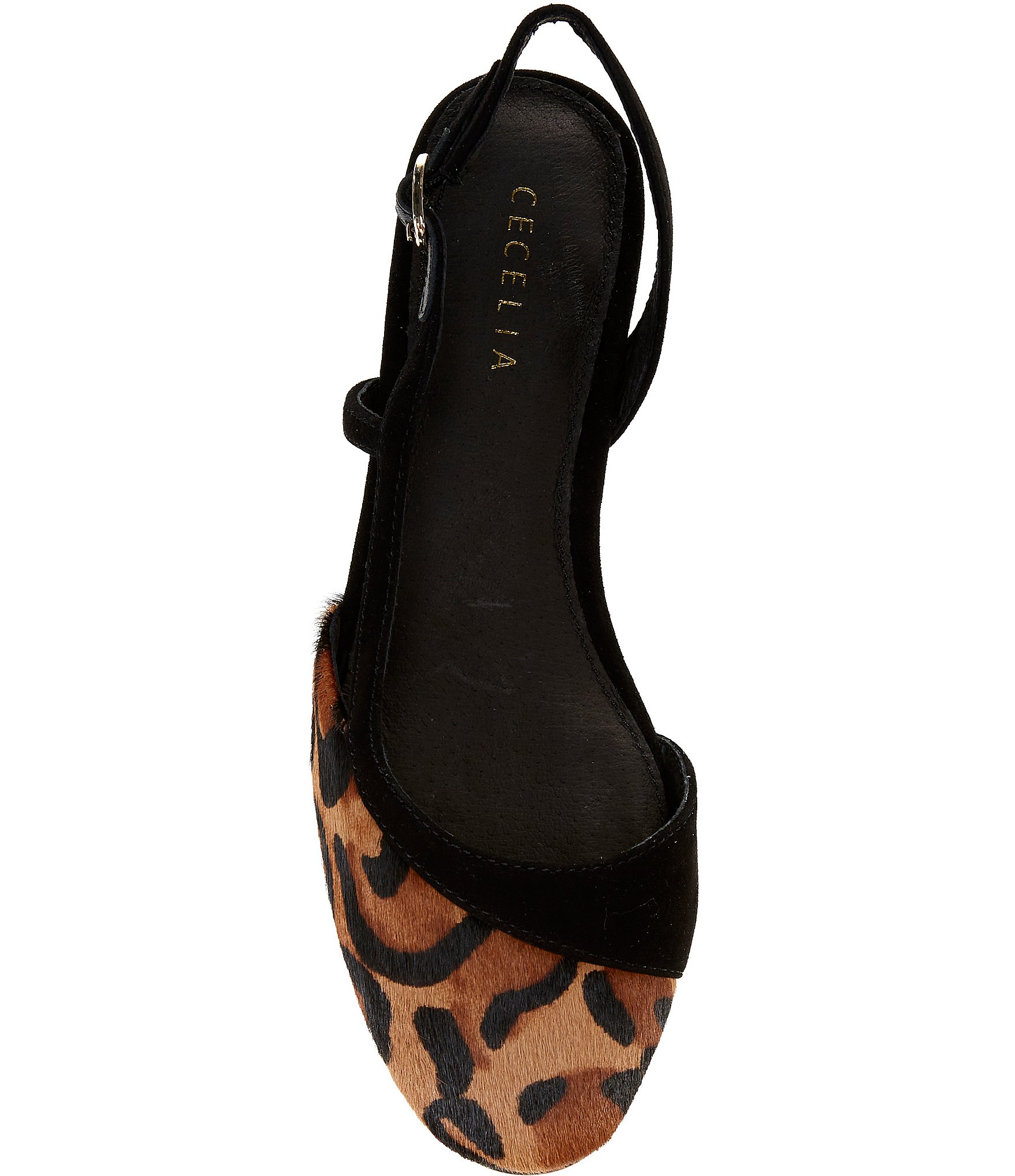 Cecelia New York Heidi Leopard Print Velvet Slingback Flats