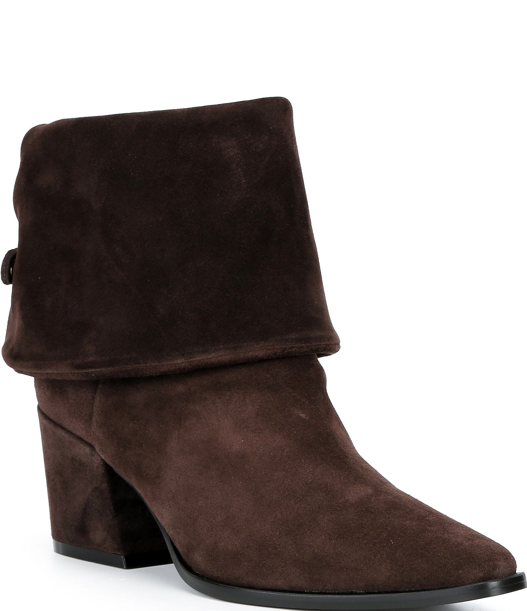 Cecelia New York Majo Suede Block Heel Foldover Booties