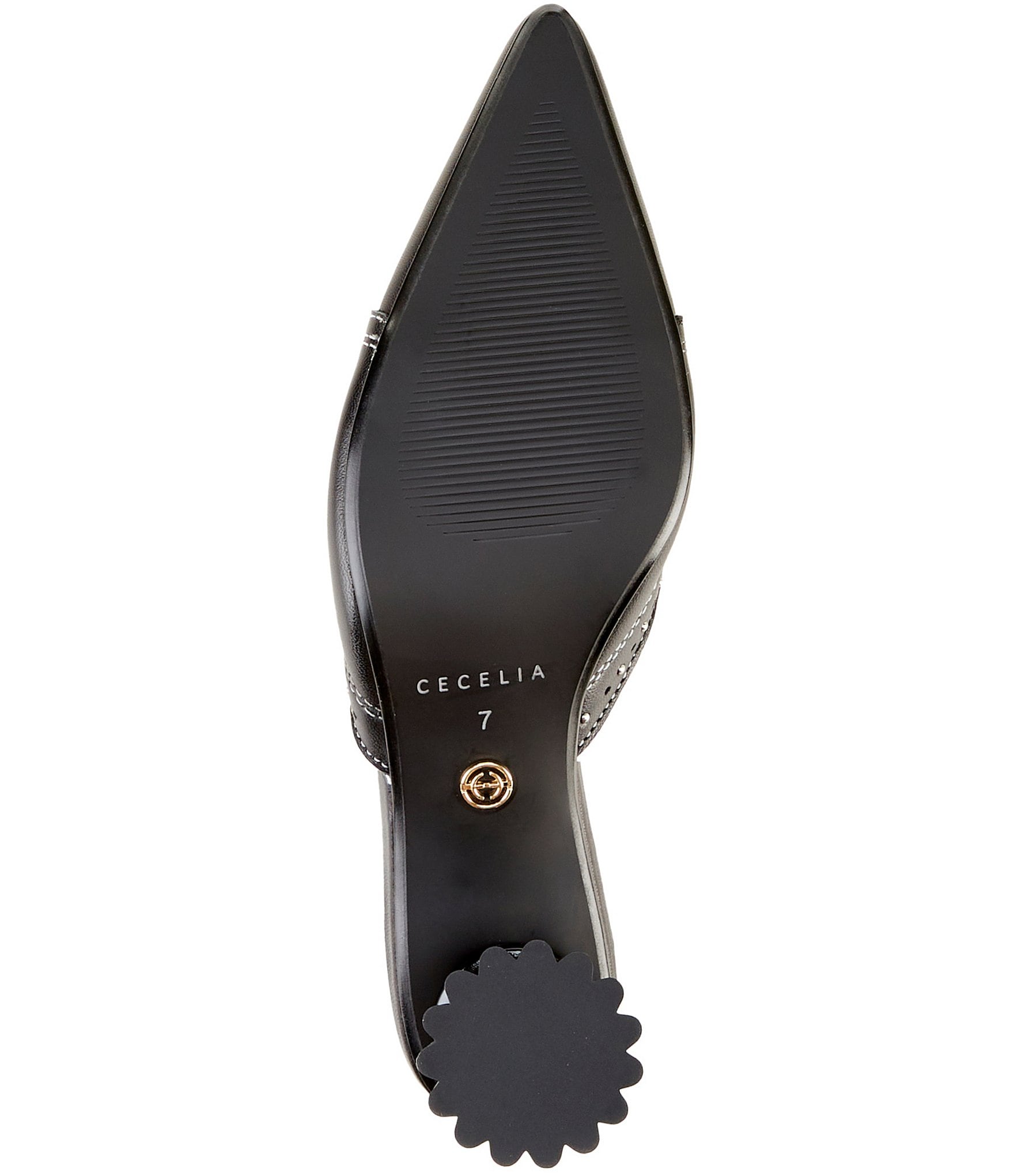 Cecelia New York Merry Leather Bow Flared Heel Mules