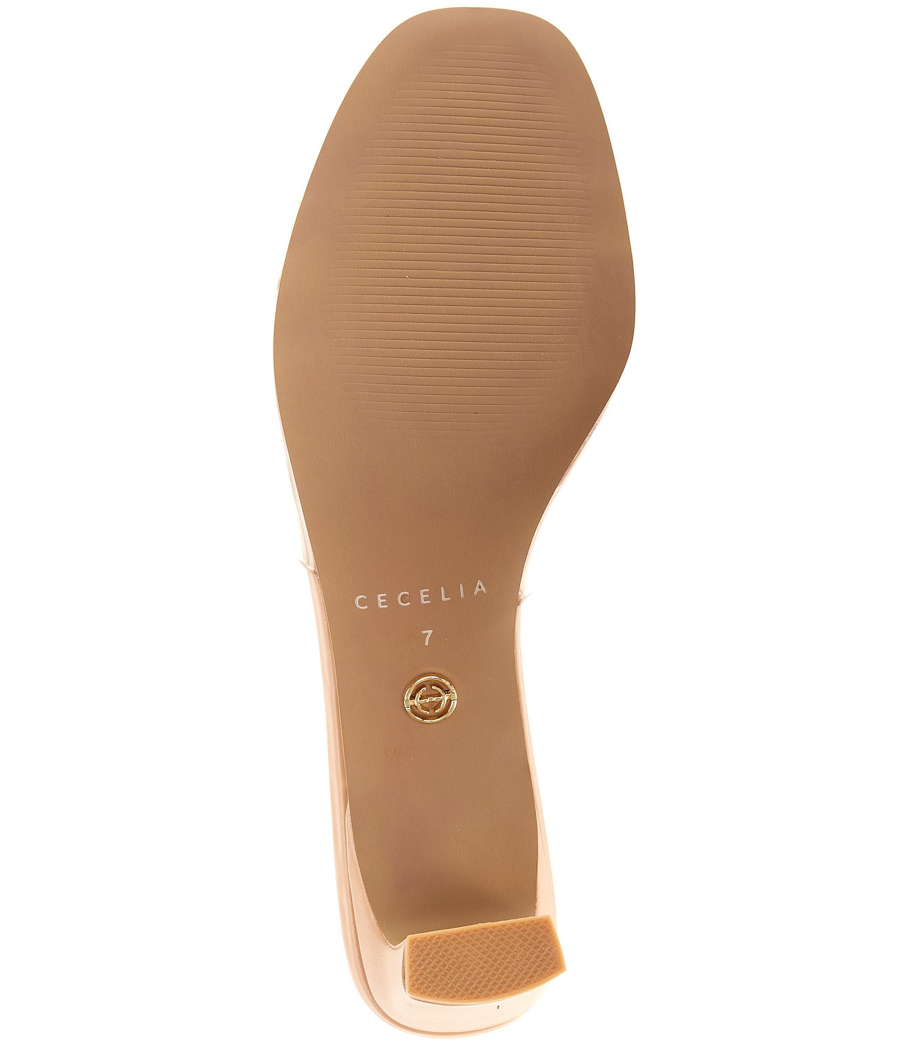 Cecelia New York Park Avenue Clear Vinyl Jewel Ornamented Slide Sandals