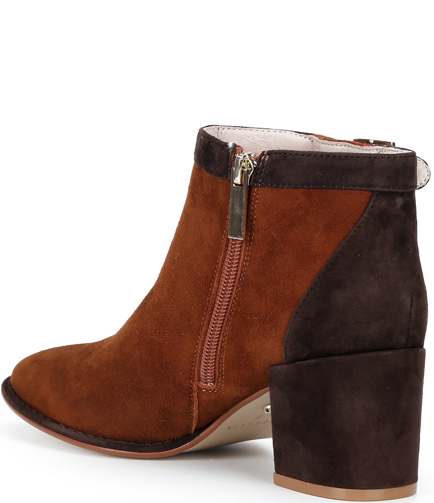 Cecelia New York Tulia Two Tone Suede Buckle Booties